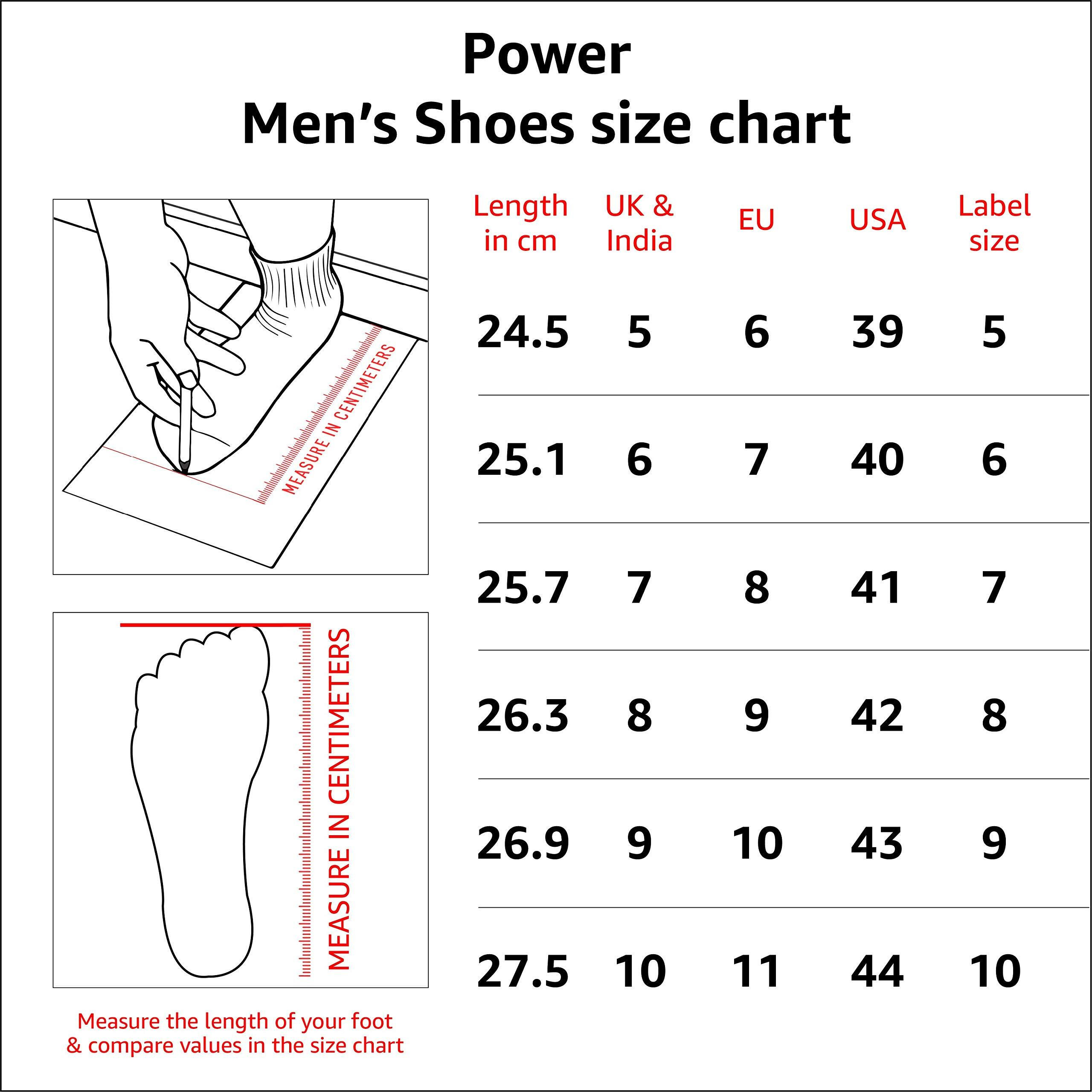 Power Mens Lionel Black Casual Shoes - 10 UK (8396317)