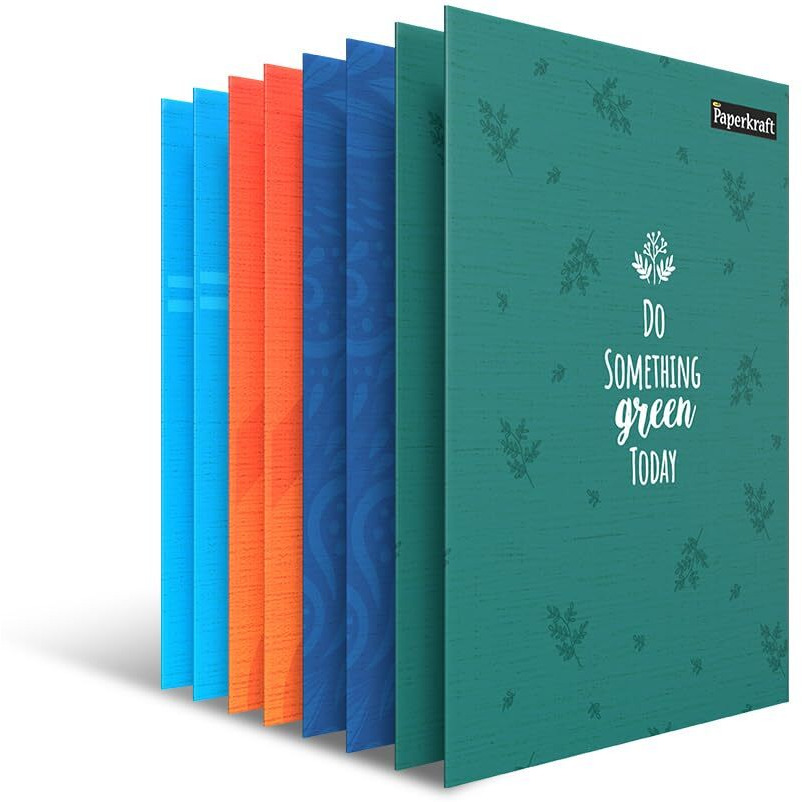 Paperkraft Paper Folder | Double Pocket | 31.0 cm x 22.5 cm | Pack of 8, Multicolor