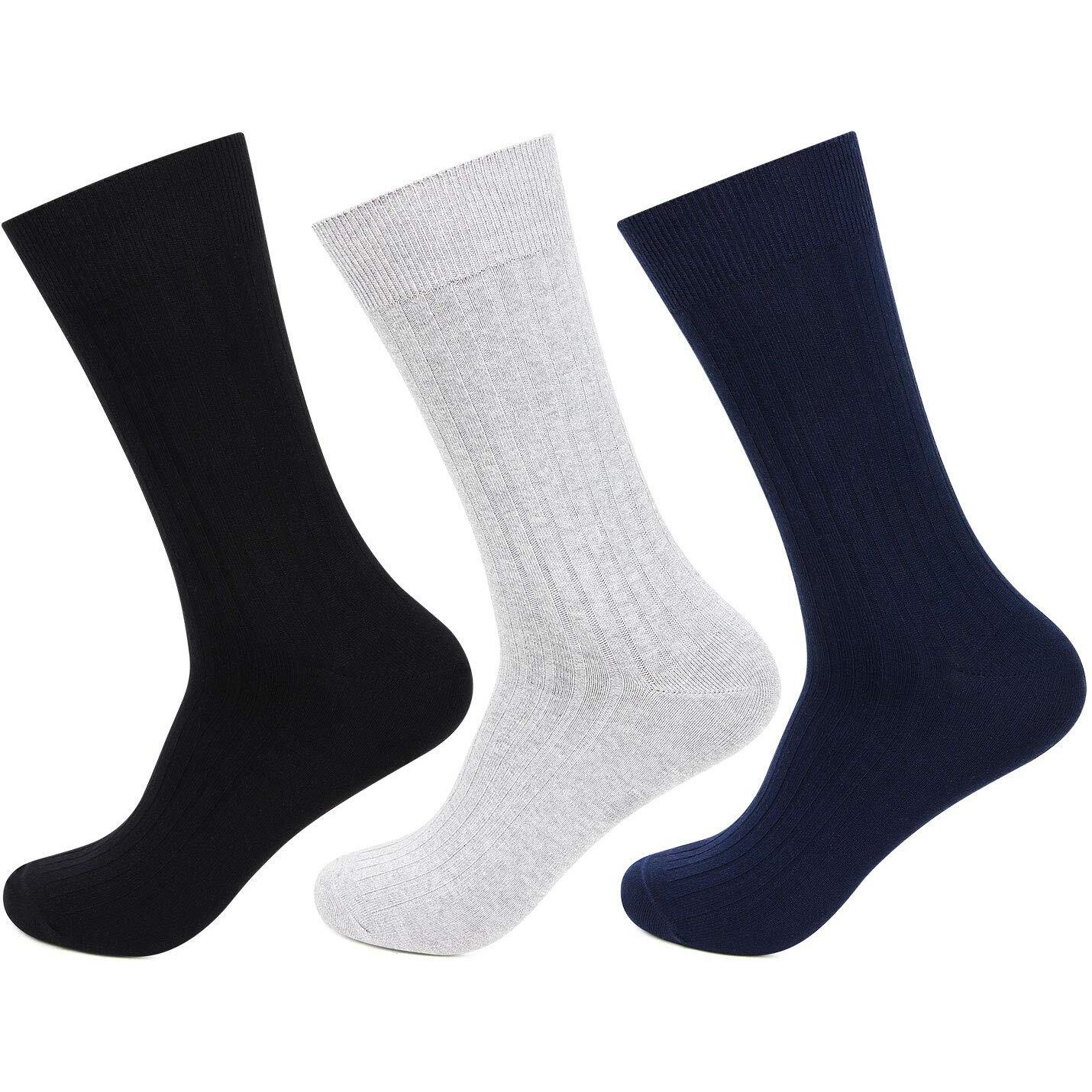 Hush Puppies Men's Calf Length Cotton Socks (BRPHPM-14A-PO3_Multicolor_Freesize_Multicolor)