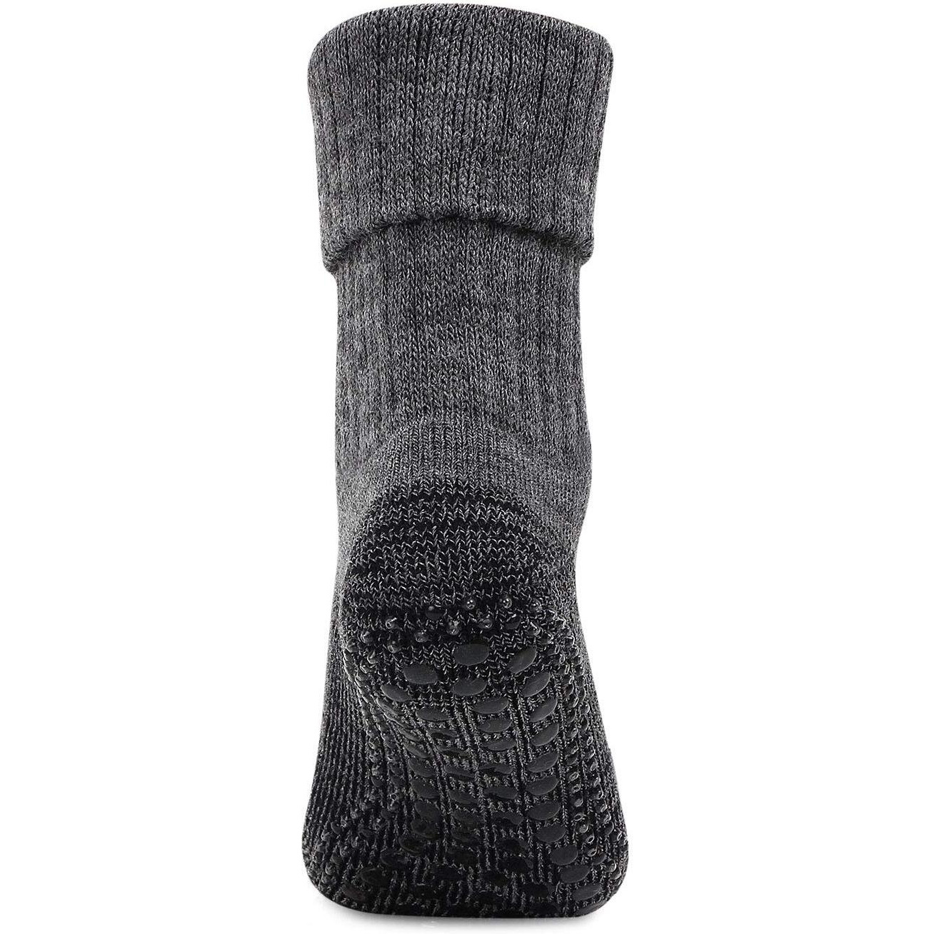Bonjour Women's Woolen Anti-Skid Indoor Socks - Anthra- PO1