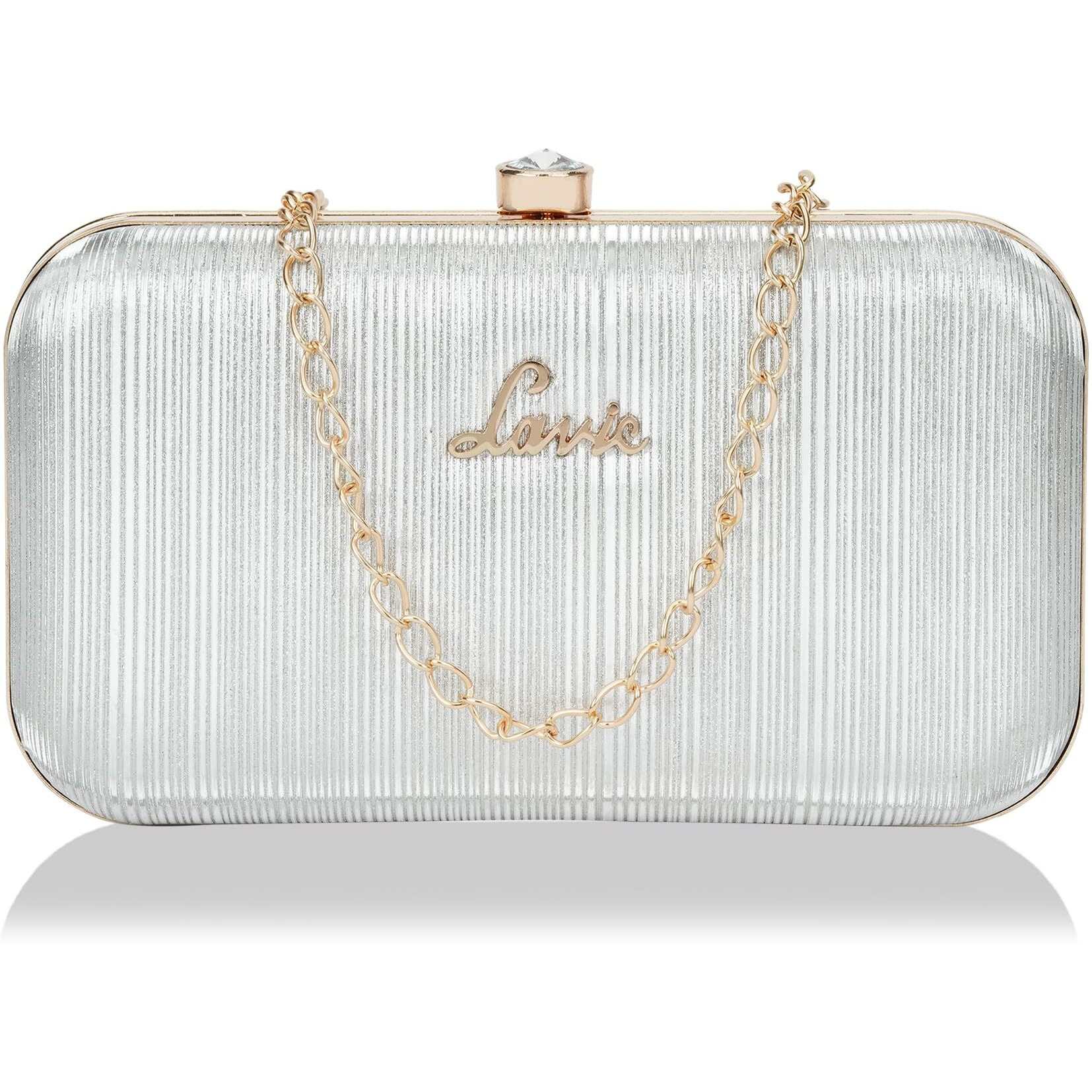 Lavie Women's Shimmer Oval Frame Clutch | Ladies Purse Handbag
