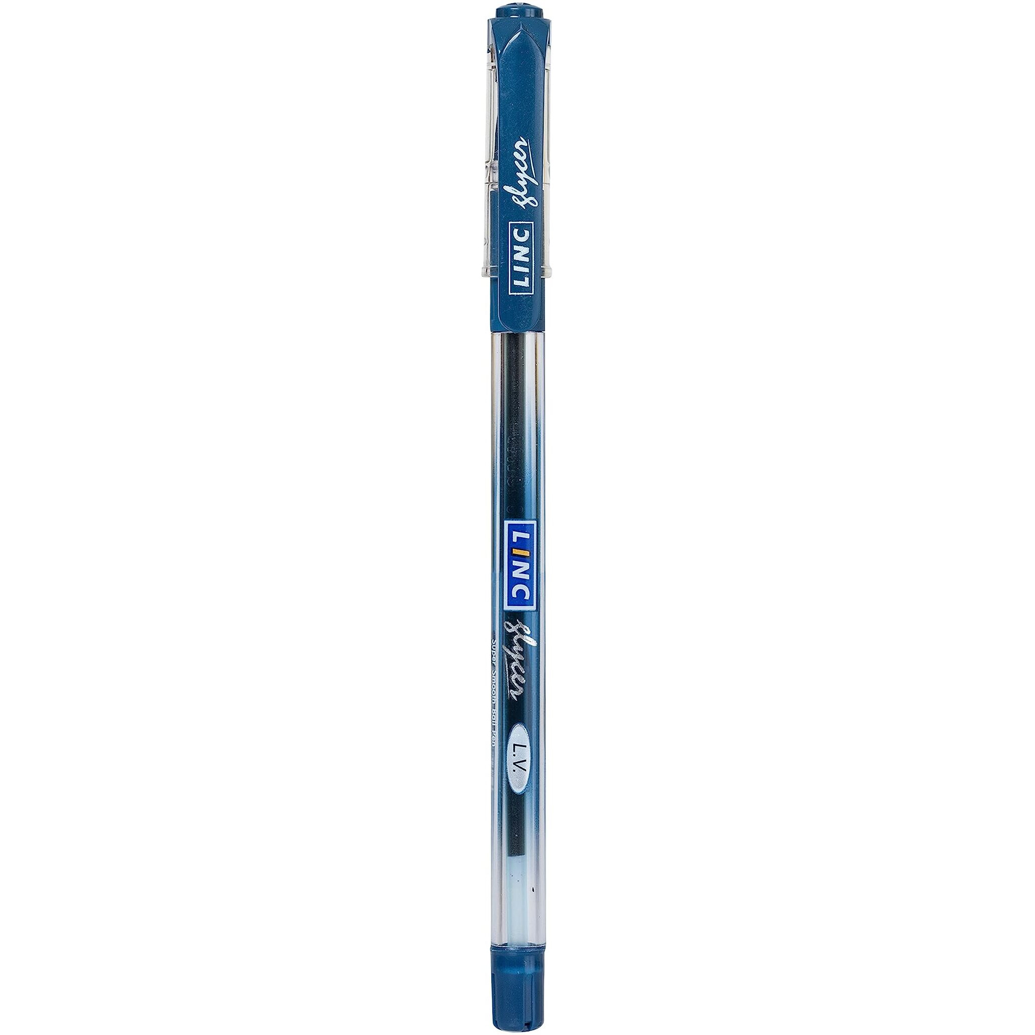 Linc 0.6 mm Glycer Smooth Ball Pen Card Pack | Blue Ink | Set of 10