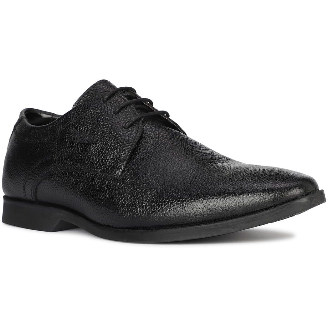 Hush Puppies Mens Aaron Derby Black Uniform Dress Shoe - 10 UK (8256772)