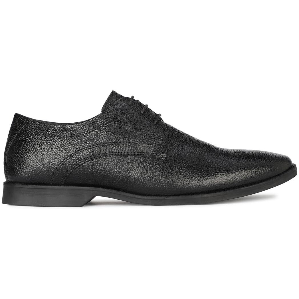Hush Puppies Mens Aaron Derby Black Uniform Dress Shoe - 10 UK (8256772)