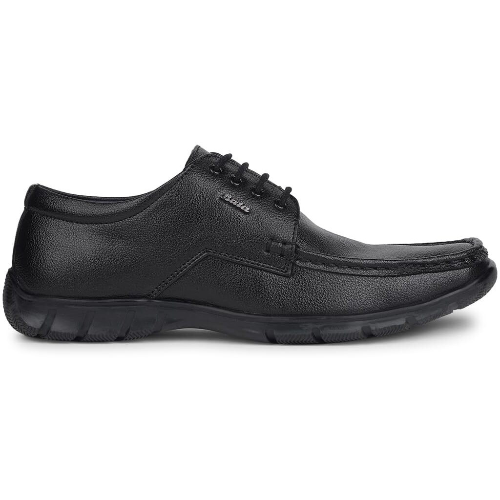 BATA Mens BOSS-Vivid Black Uniform Dress Shoe
