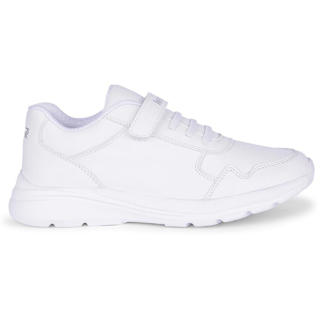 Liberty Leap7x SCHLPRO-3 Uniform School Shoes for Kids with EVA Sole | PU Upper Quick-Wear Velcro Closure | Stylish & Lightweight | Comfortable Footbed | Memory Foam Insole (White - 3 UK)