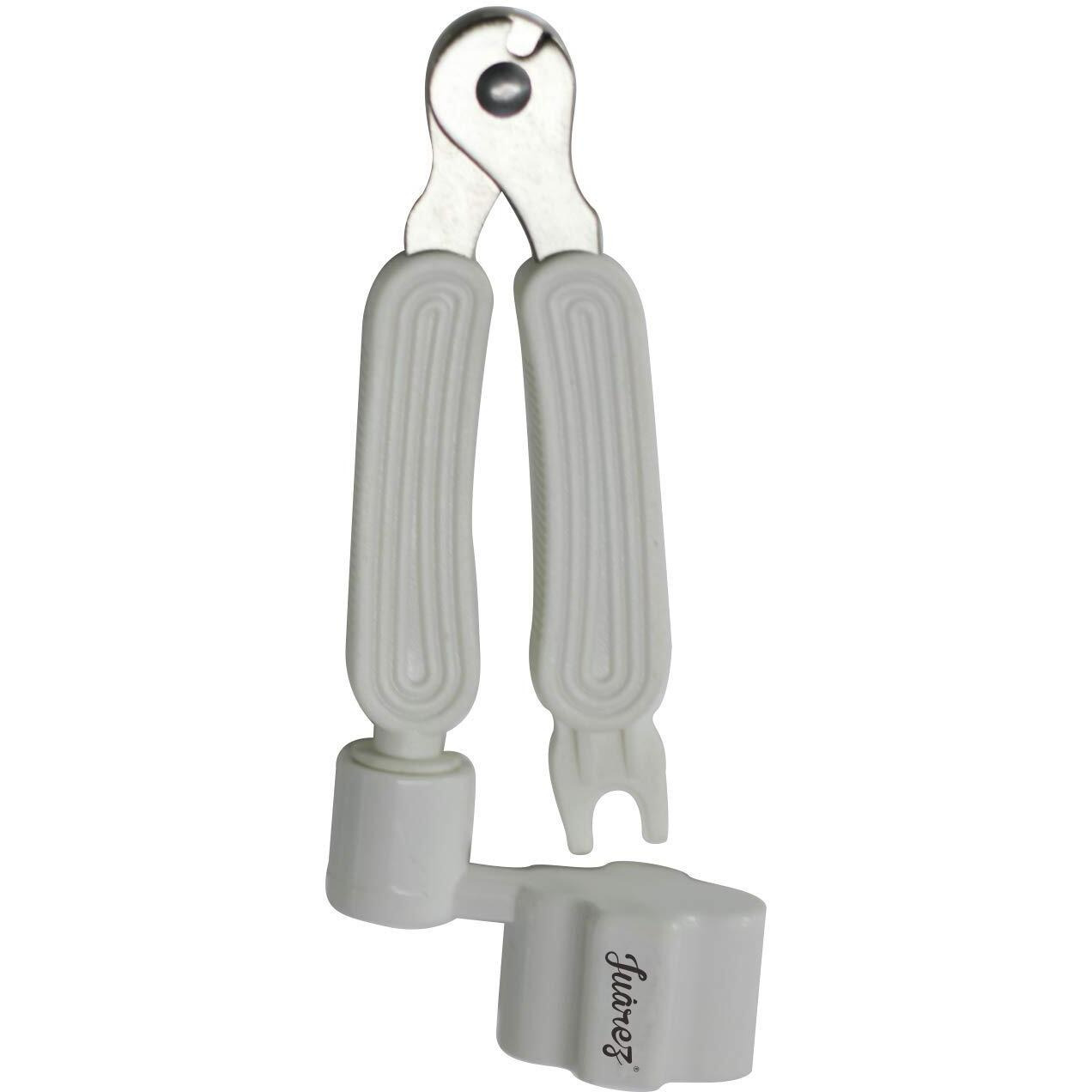JUAREZ JRSW200WH 3-In-1 Guitar String Winder And Cutter,Multifunctional Guitar String Pin Puller,Guitar Repairing and Adjustment Tool, White