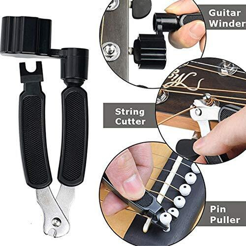 JUAREZ JRSW200WH 3-In-1 Guitar String Winder And Cutter,Multifunctional Guitar String Pin Puller,Guitar Repairing and Adjustment Tool, White