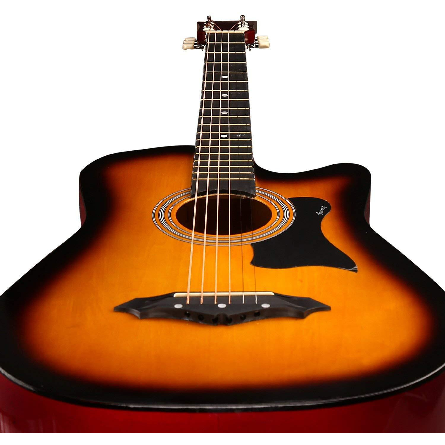 JUAREZ JRZ38C/3TSNA Engineered Wood Acoustic Guitar, 38 Inch Cutaway, 3TS Sunburst