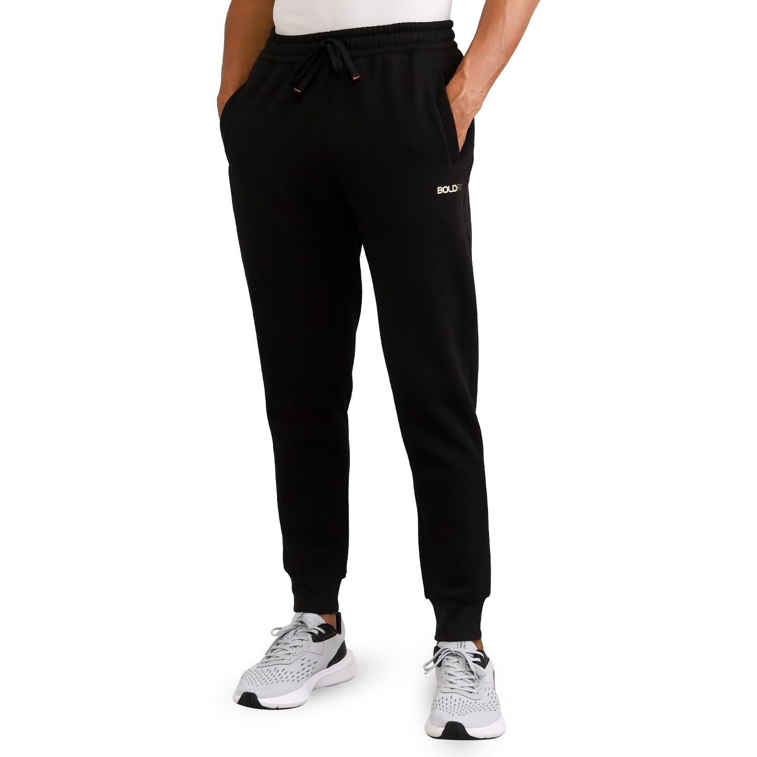 Boldfit Joggers for Men Cotton Track Pant for Men Sports Winter Lower for Men for Running Casual Mens Track Pants Activewear Trousers for Men & Boys Slim Fit Gym Track Pants for Men -Black L