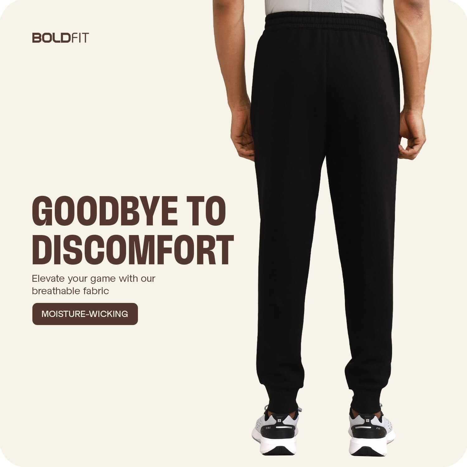 Boldfit Joggers for Men Cotton Track Pant for Men Sports Winter Lower for Men for Running Casual Mens Track Pants Activewear Trousers for Men & Boys Slim Fit Gym Track Pants for Men -Black L