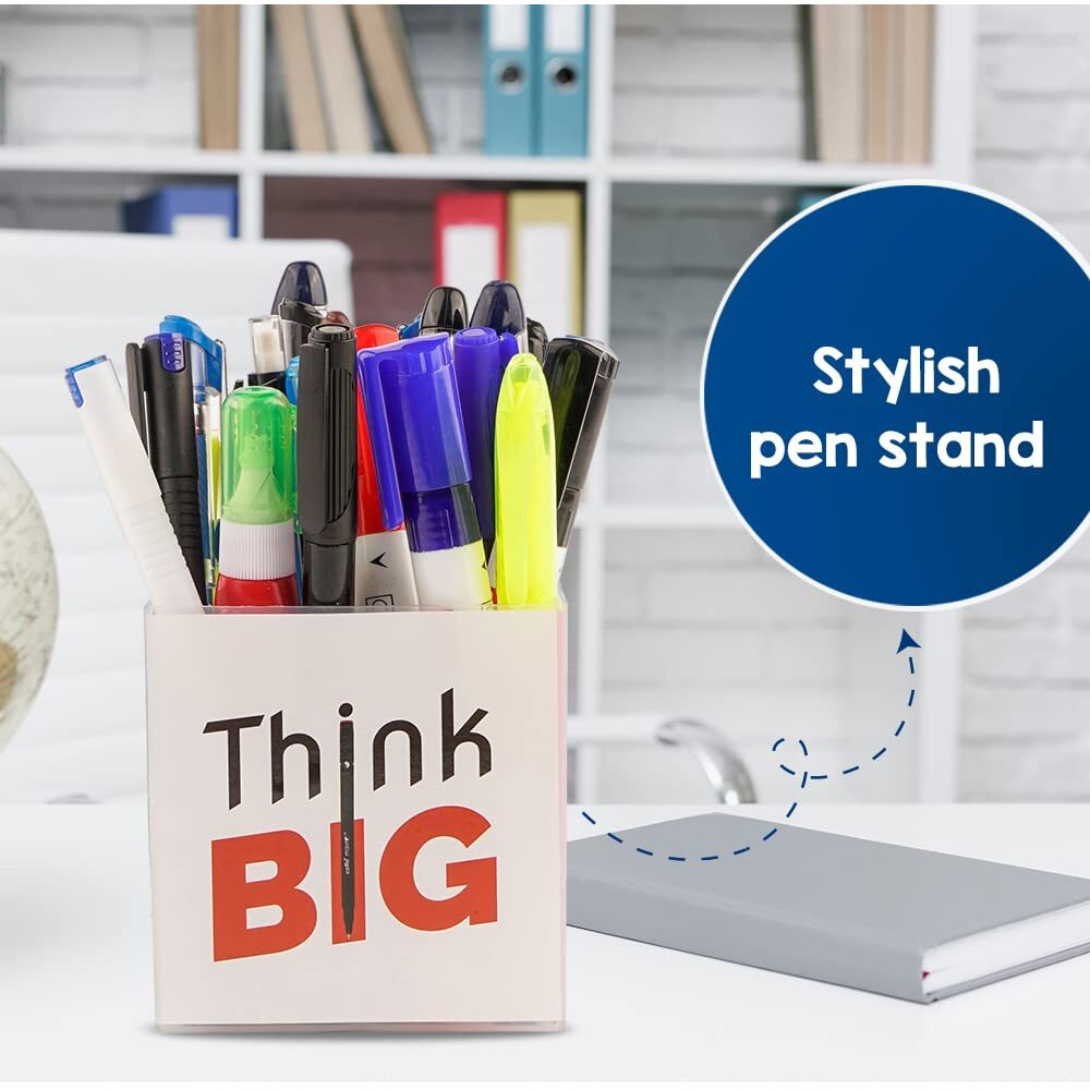 Cello Desk Station, Assorted Office Stationery Items | Ball Pens, Marker, Highlighters | 23 Stationery Items & 1 Pen Stand | Ideal for Office and Home Use, Multicolor | Best Pen for Exam (Plastic) | Gift Set for Rakhi | Corporate Gifts for Employees