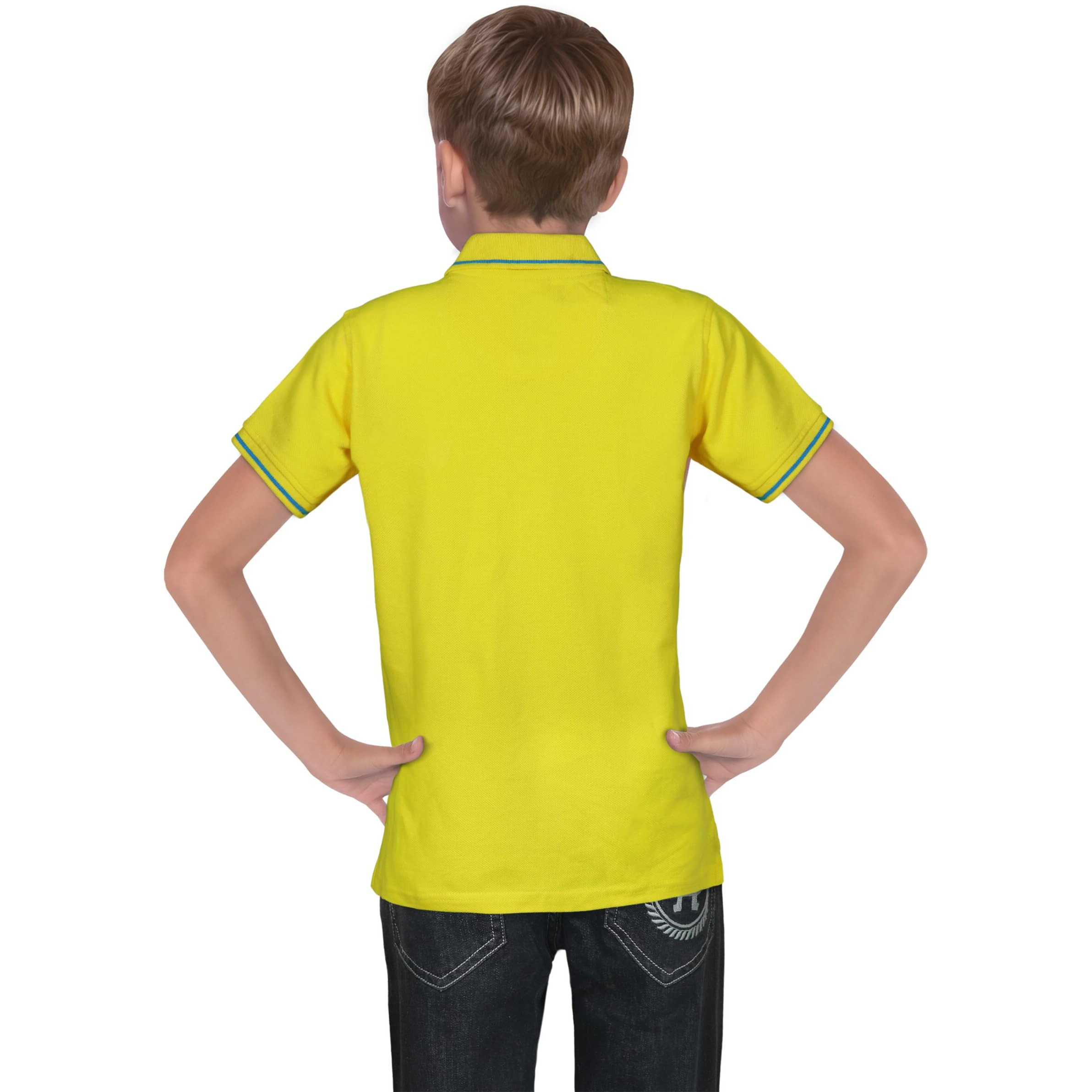 Allen Solly Junior Boys' Plain Regular Fit T-Shirt (AKBTS5182152_Yellow_11-12 Years)