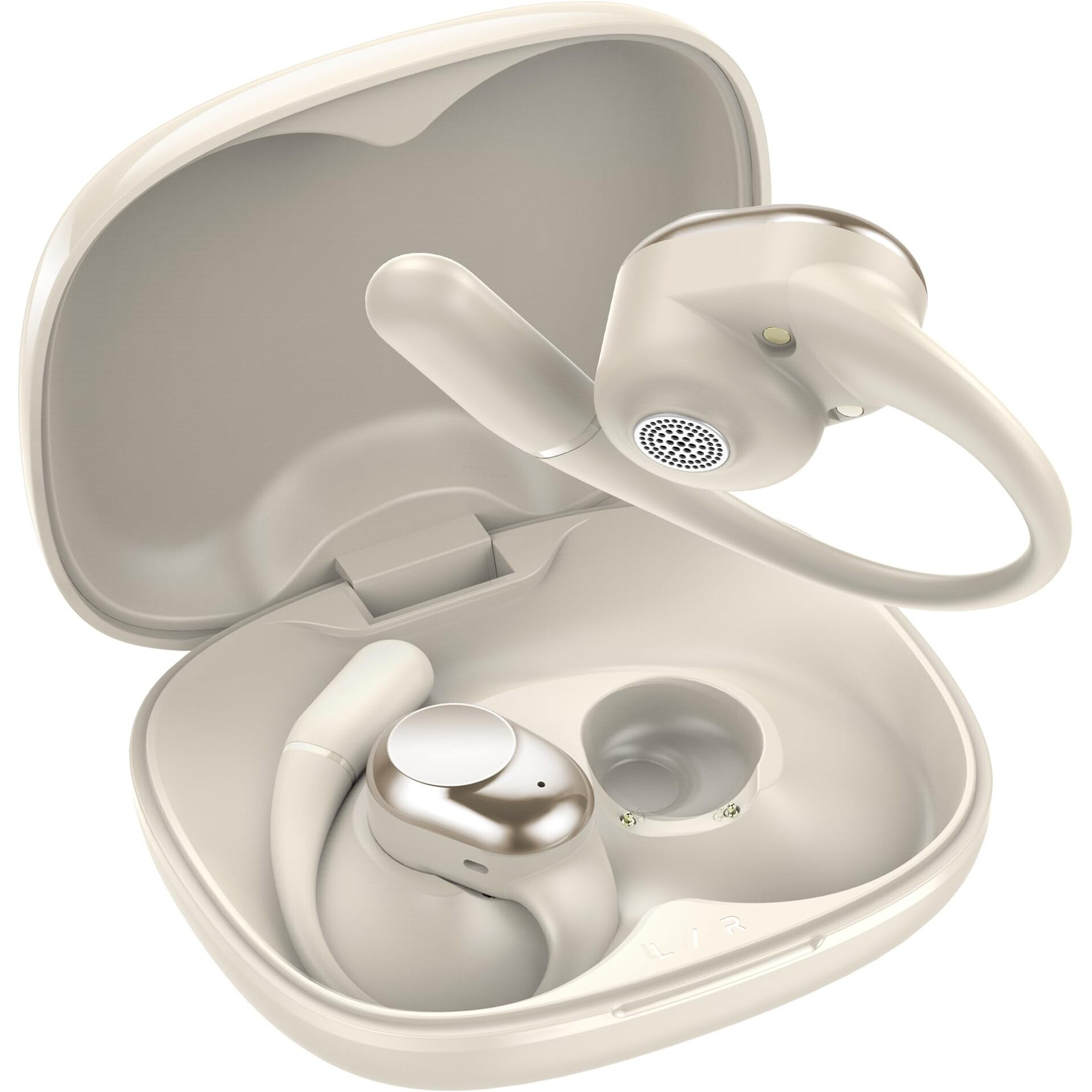 truke Newly Launched Buds Freedom Open Ear Wireless Earbuds with PureVoice Technology, 16mm Beryllium Speaker, 60H Playtime, Quad Mic for Crystal-Clear Calls, Fast Charging, BT 5.4 (Indigo Gold)