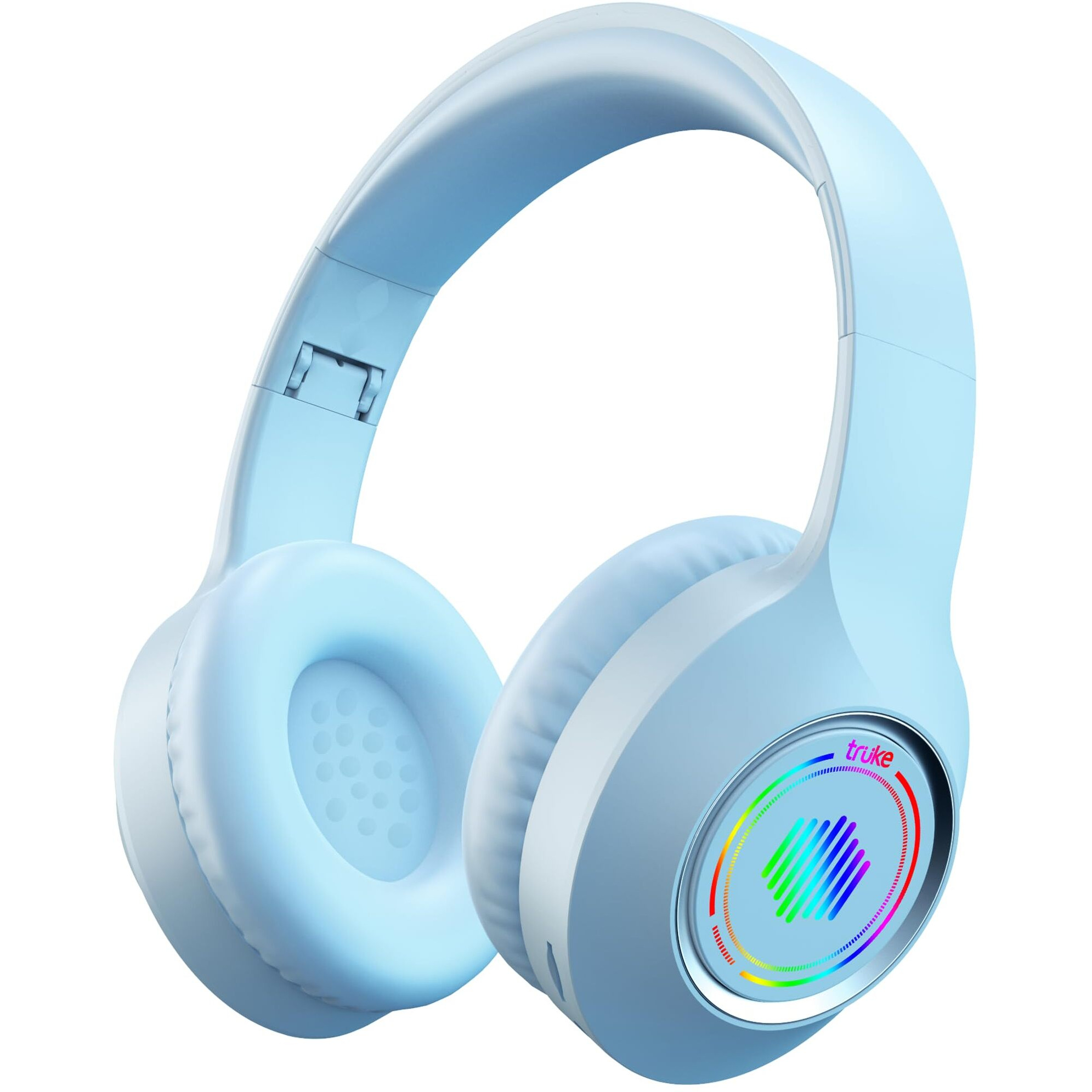 truke Newly Launched BTG 500 Over The Ear Gaming Headphone with 40mm Drivers, 10H of Playtime, Dual Pairing, Gaming Mode (50ms Latency) with RGB LEDs, TF Card with Volume Control, BT 5.4 (Sky Blue)