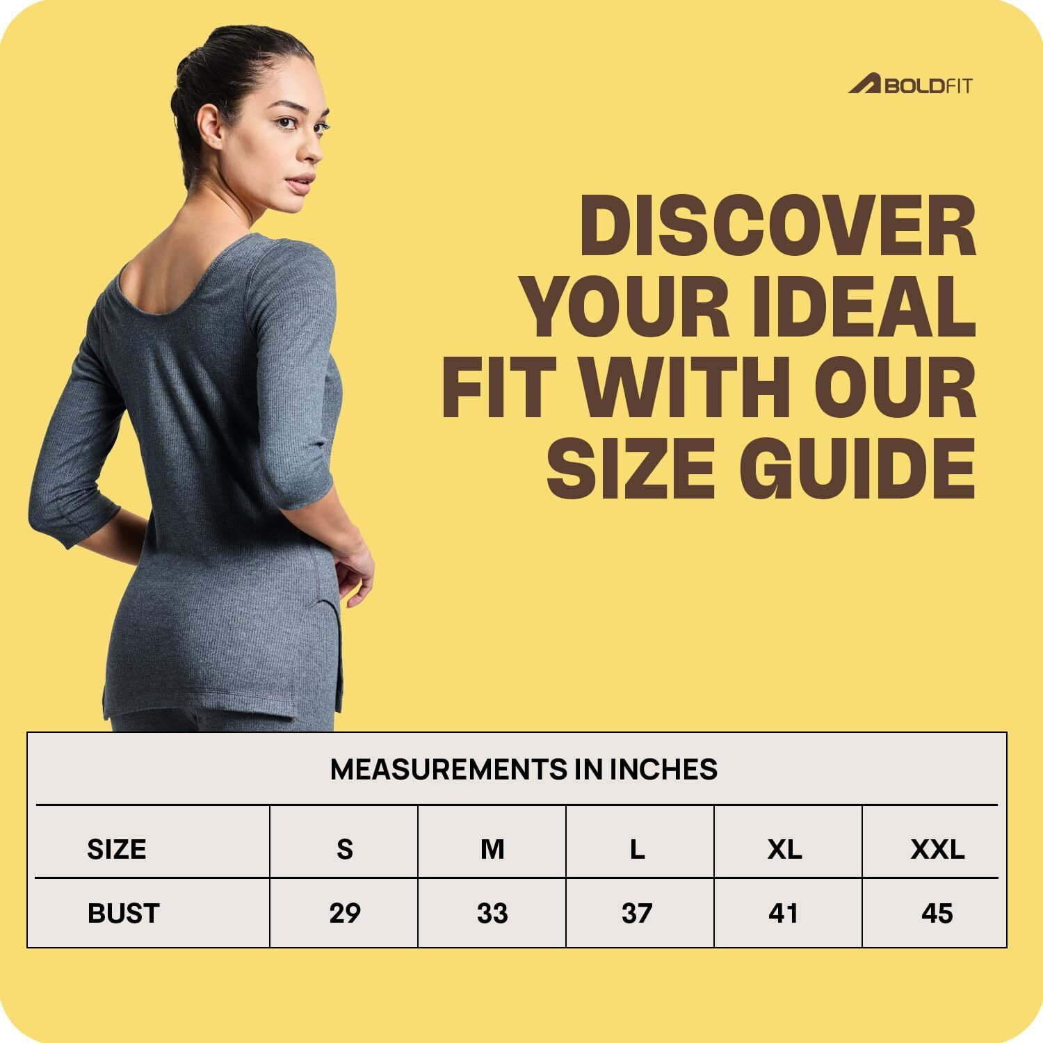 Boldfit Women's Regular Fit Undershirt (BFTBW3011SXL_Grey XL)