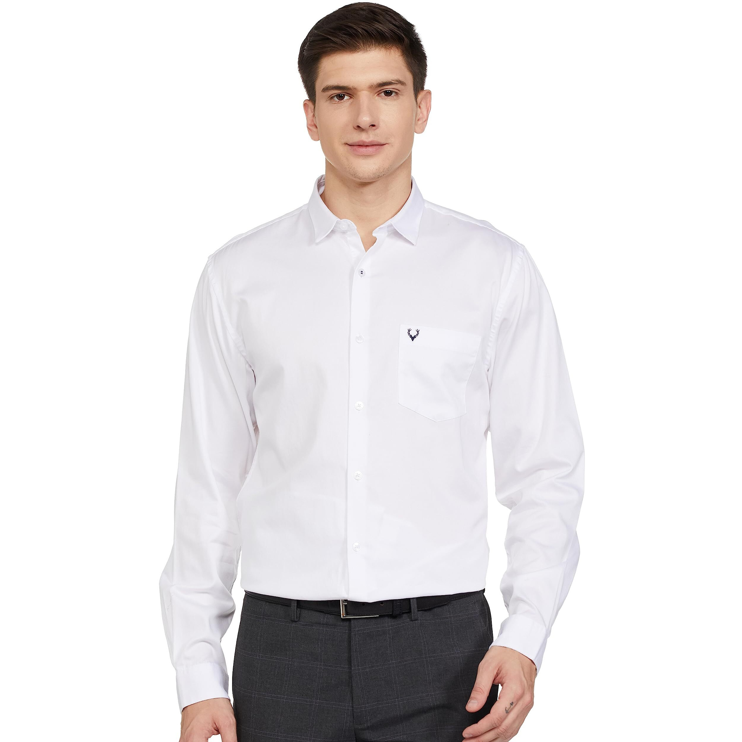 Allen Solly Men's Slim Fit Shirt (ASSFQSPFJ58709_White 40)