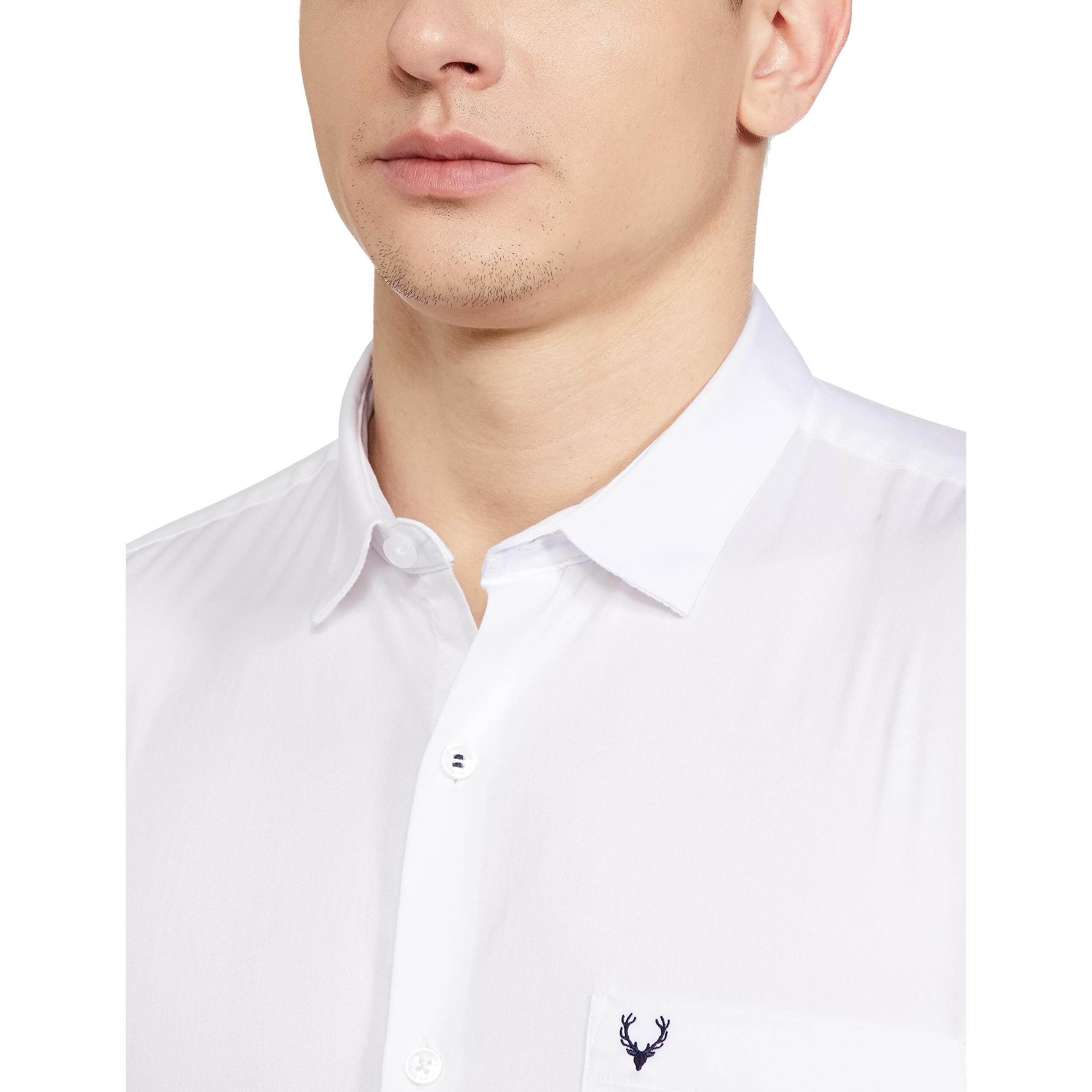 Allen Solly Men's Slim Fit Shirt (ASSFQSPFJ58709_White 40)