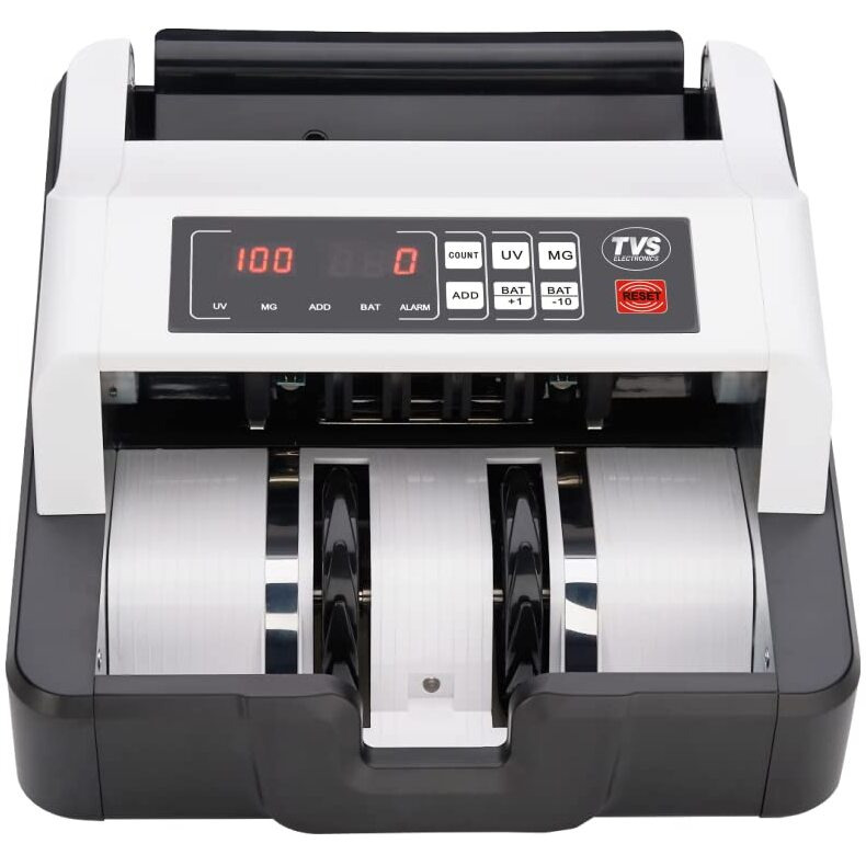 TVS ELECTRONICS 232 Classic Heavy-Duty Note Counter | Fully Automatic Money Counting Machine | 1200 Notes/Min Speed | Mg, UV & IR Fake Note Detector | Compatible with New & Old Currency Counter