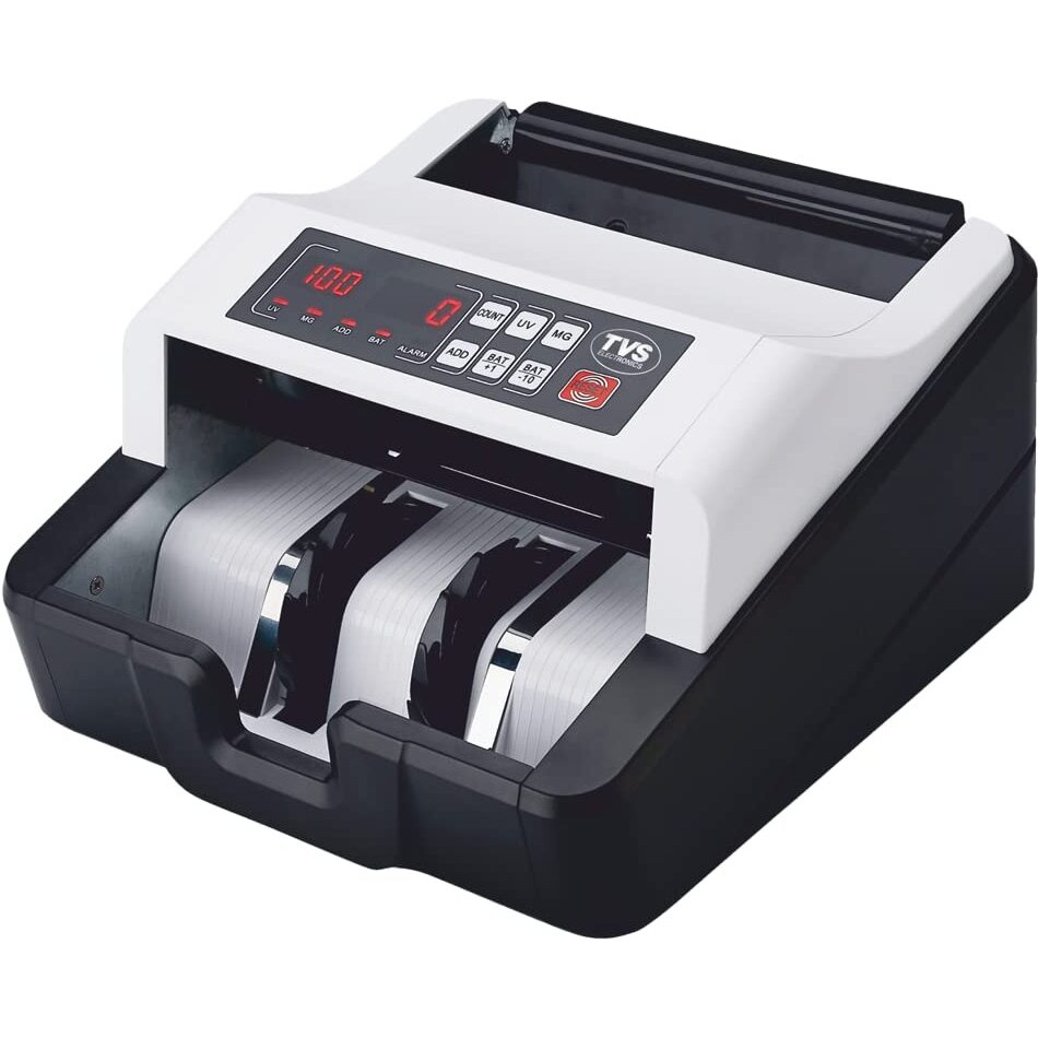 TVS ELECTRONICS 232 Classic Heavy-Duty Note Counter | Fully Automatic Money Counting Machine | 1200 Notes/Min Speed | Mg, UV & IR Fake Note Detector | Compatible with New & Old Currency Counter