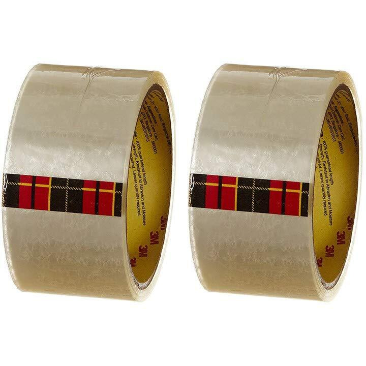 3M Scotch BOPP Packaging Clear Tape (Transparent) | 48mm x 50 Meter | Pack of 2 | for Packaging, Decorating and DIY