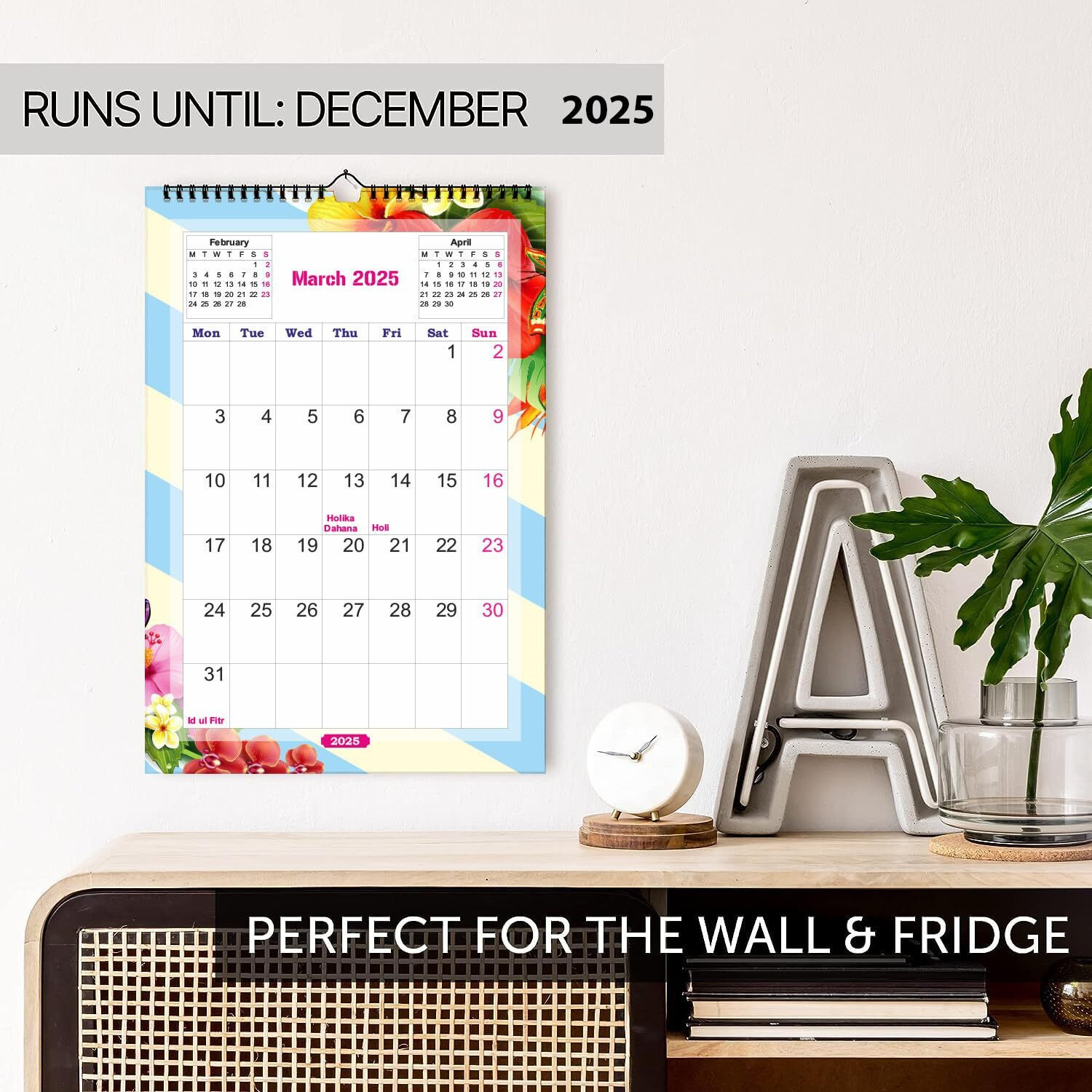 AccuPrints Abstract 2025 Wall Hanging Calendar and Planner (12 x 18 inches) Paper -170 gsm