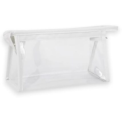 GLUN Stationary Transparent Pouch with Zipper Closing for Girls & Boys, Pouch for School, Collage, Office, Cosmetic Use Bag for Women, Multi-Purpose Bag