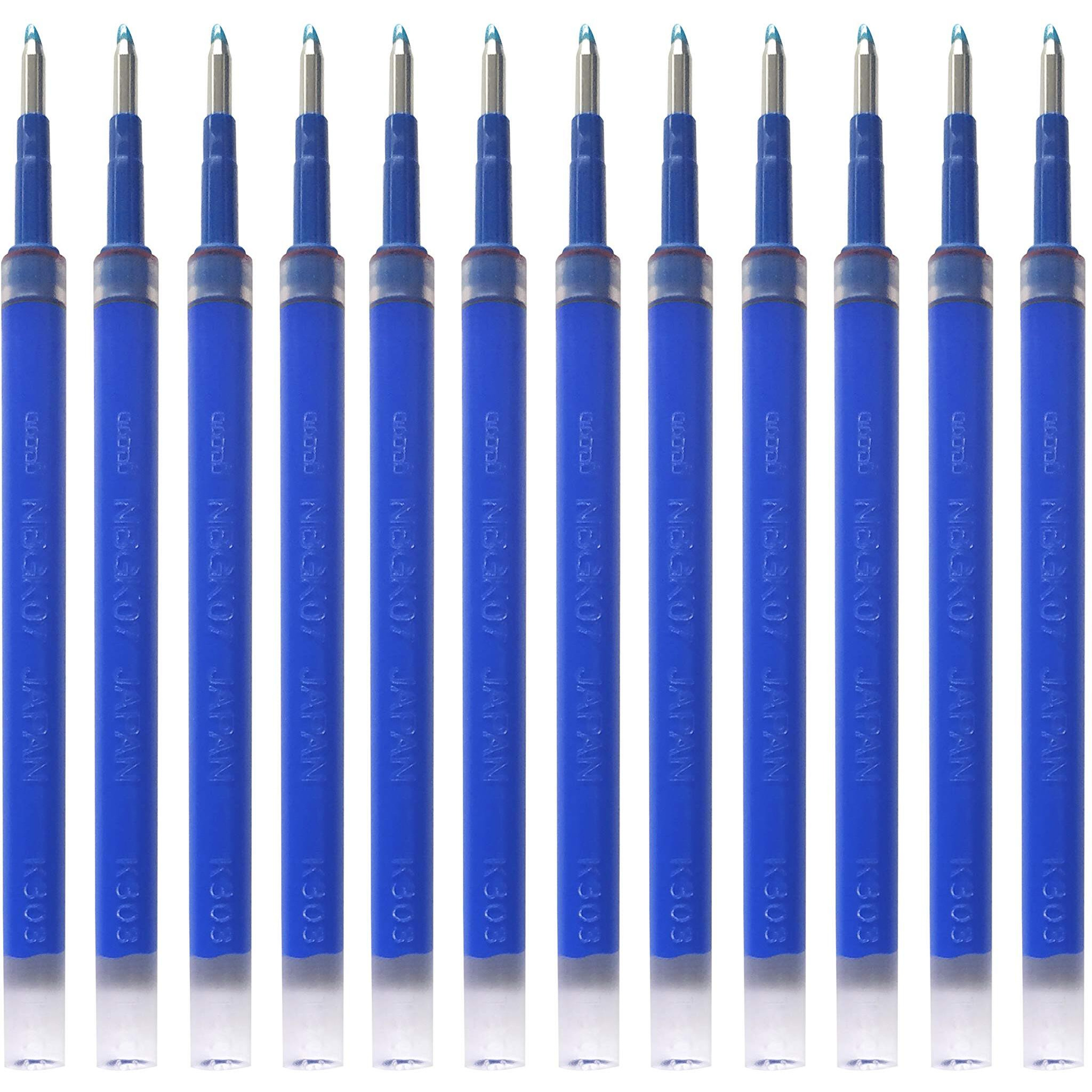 uni-Ball NBGK-07 0.7mm Gel Pen Refill | Usable for Click Gel | Blue Ink, Pack of 12