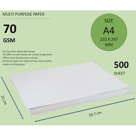 Cubic Multipurpose White Copier Paper 70 GSM - A4 | 500 Papers per Ream | 1 Ream