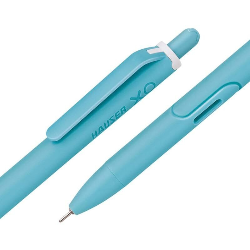 Hauser XO RT Retractable Ball Pen | Sleek Body & Minimalistic Design | Matt Finish & Solid Body Type | Low Viscosity Ink With Ultra Durable Tip | Blue Ink, Set Of 10