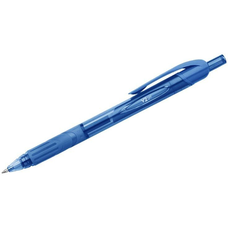 FLAIR V2 Retractable 0.7mm Gel Pen Box Pack | Water Proof, Smudge Free & Refillable Ink For Smooth Writing Experience | Comfortable Grip For Easy Handling | Blue Ink, Pack of 10 Pens
