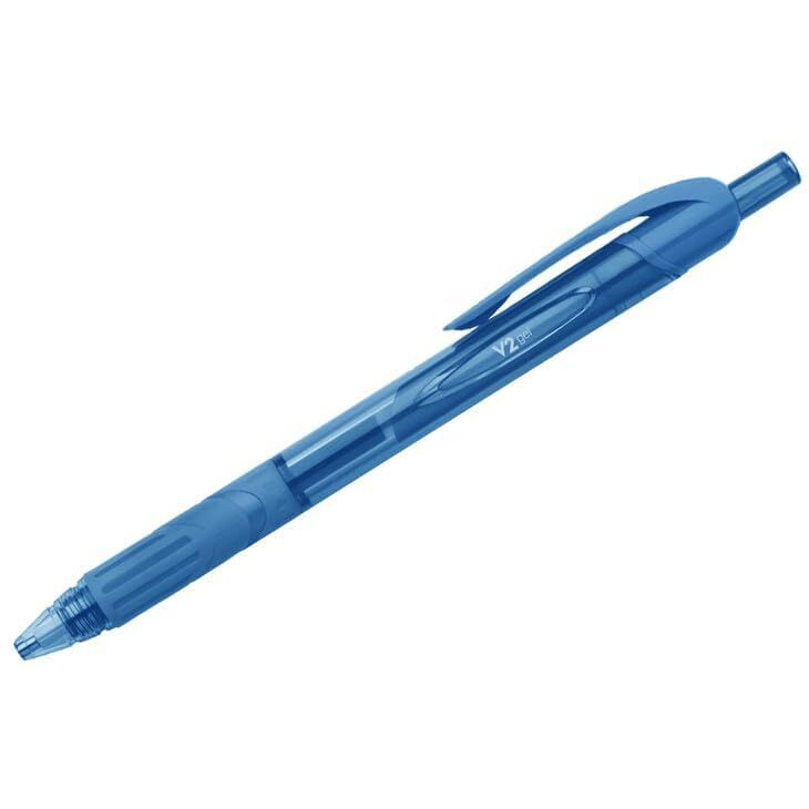 FLAIR V2 Retractable 0.7mm Gel Pen Box Pack | Water Proof, Smudge Free & Refillable Ink For Smooth Writing Experience | Comfortable Grip For Easy Handling | Blue Ink, Pack of 10 Pens