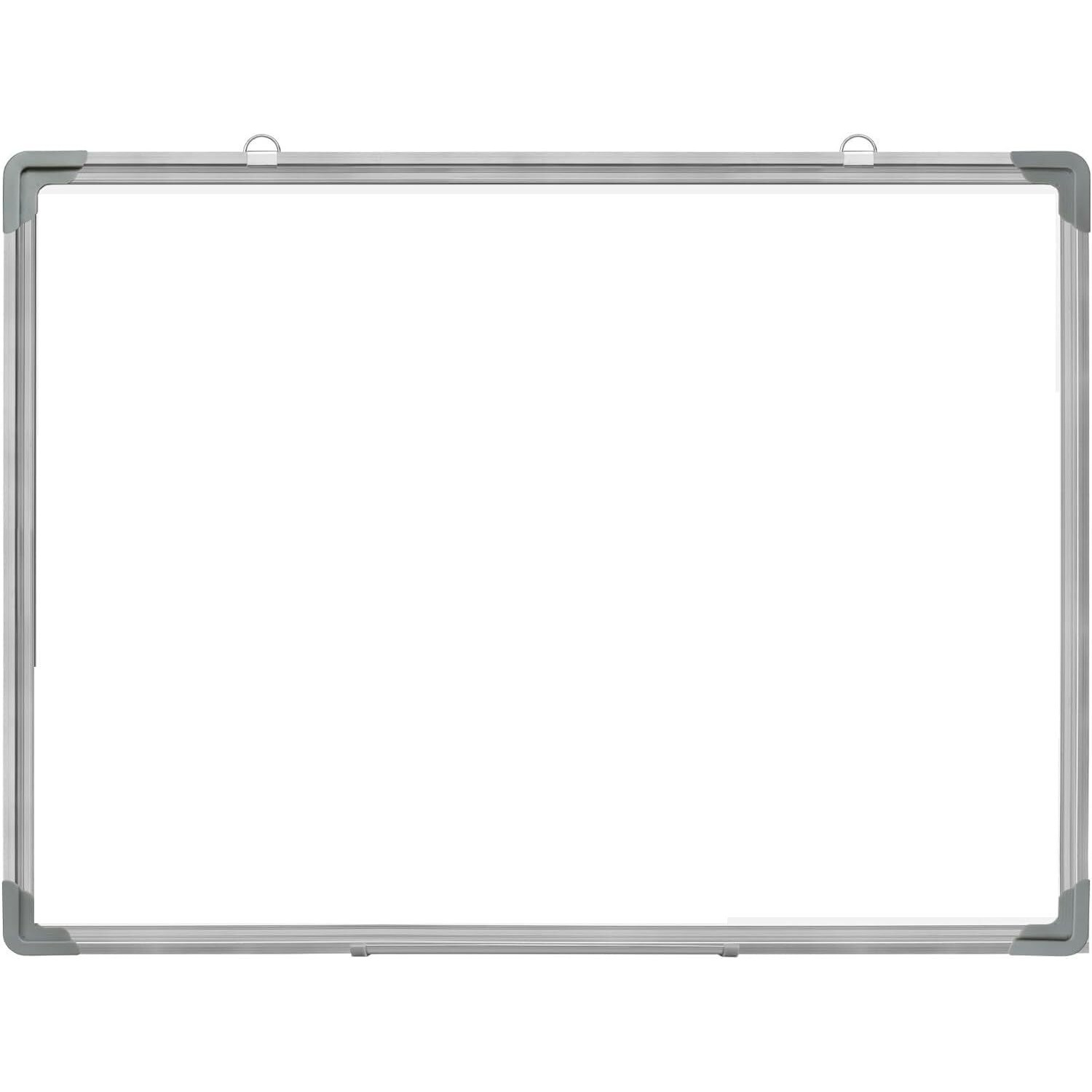 ECLET Alloy Steel, Aluminium Non Magnetic 1 X1 feet Double Sided White Board and Chalk Board Front Side whiteboard Marker Surface and Back Side Chalkboard Surface (1x1 feet, Pack of 1 Item) C (1 x 1)