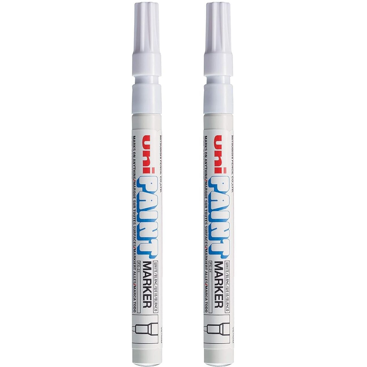 Uni-Ball Px21 Paint Medium Markers (White Ink, Pack of 2)
