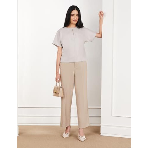 Symbol Premium Women's Relaxed Business Casual Pants (SBP-SS24-WTR-710_Beige_30)