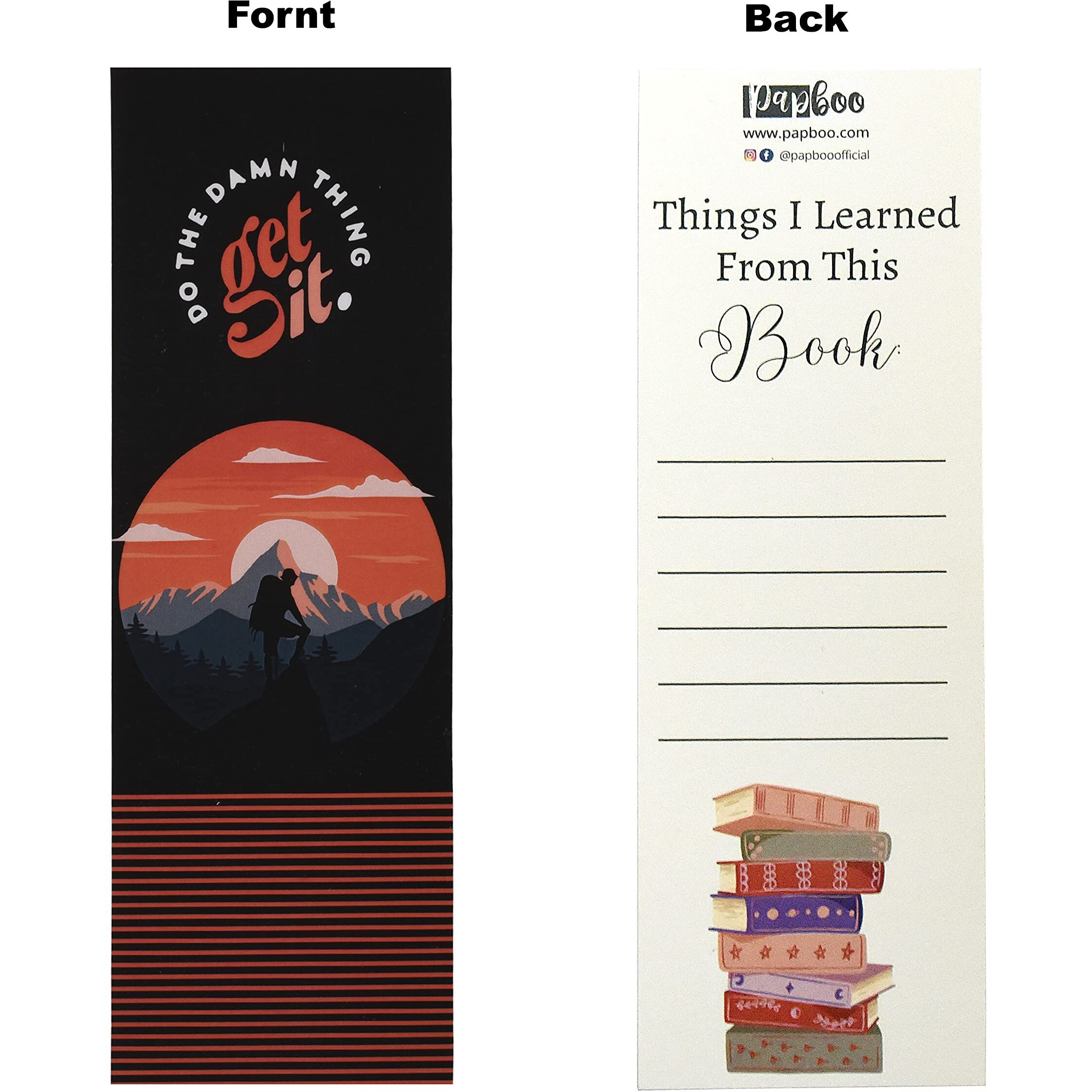 Papboo Designer Bookmarks Set of 30, Design- 1 - Specially Designed for Book, Artcard, Matte Finished,NO Repeat Designs, Multi-Color Bookmark (6 * 2 inches)