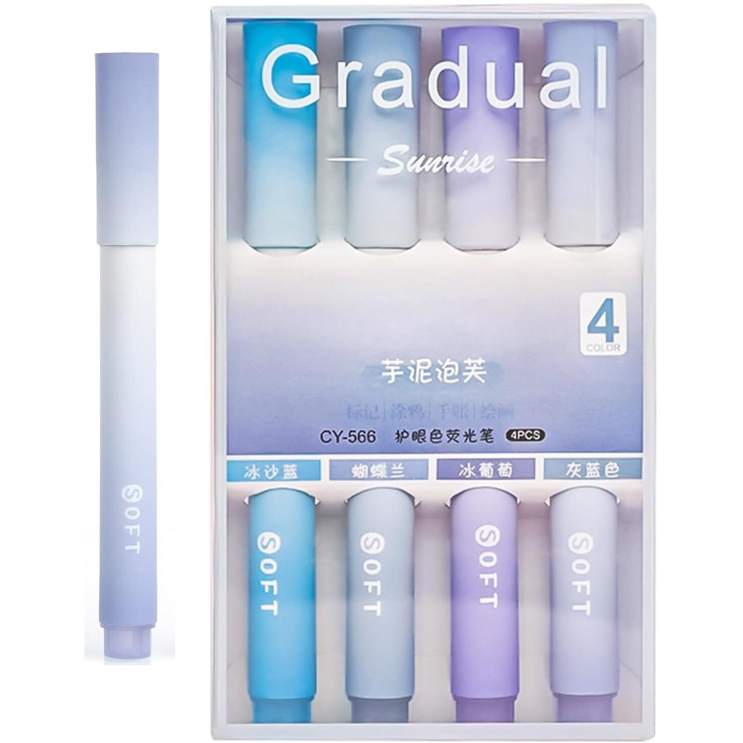 SHUTTLE ART Aesthetic Cute Highlighter Pen, Pastel Marker Set, No Bleed Marker Pens with Chisel Tip and Water-based Ink Quick Dry for Note Taking School/Office Supplies