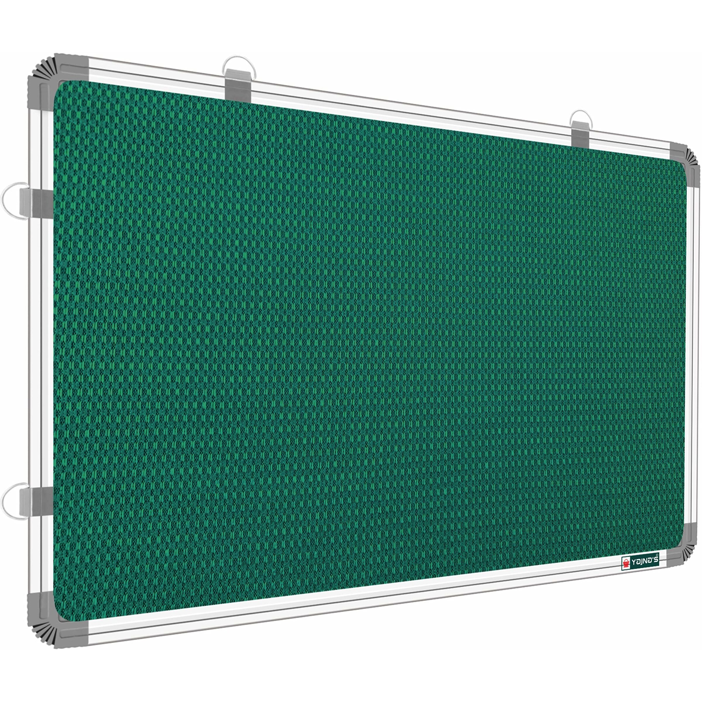 YAJNAS 2x1.5 Feet Premium Material Notice Pin-up Board/Pin-up Board/Soft Board/Bulletin Board/Pin-up Display Board for Office, School and Home. (Green, 59x41 CM (Pack of 1)