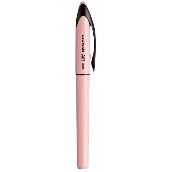 uni-ball UBA-188C-M Air Micro 0.5 mm Roller Ball Pen | Pack of 4, Black Ink, Multicolour Pastel Body (Color May Vary)