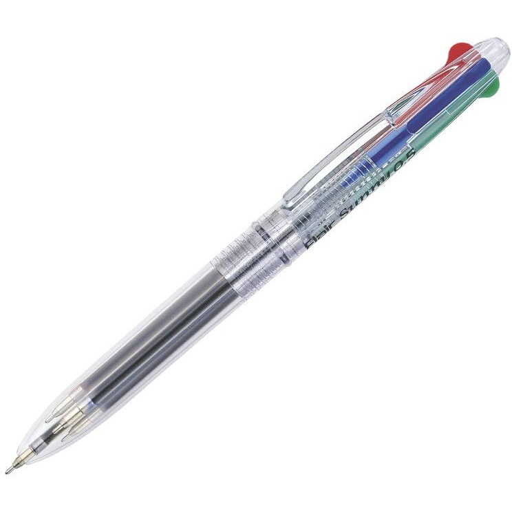 FLAIR Sunny Retractable 0.5mm Ball Pen Pouch Pack | Swiss Tip Technology | Retractable Mechanism & Low Viscosity Ink System | Smooth & Effortless Writing With Sleek Clip Design | Pack of 5 Pens
