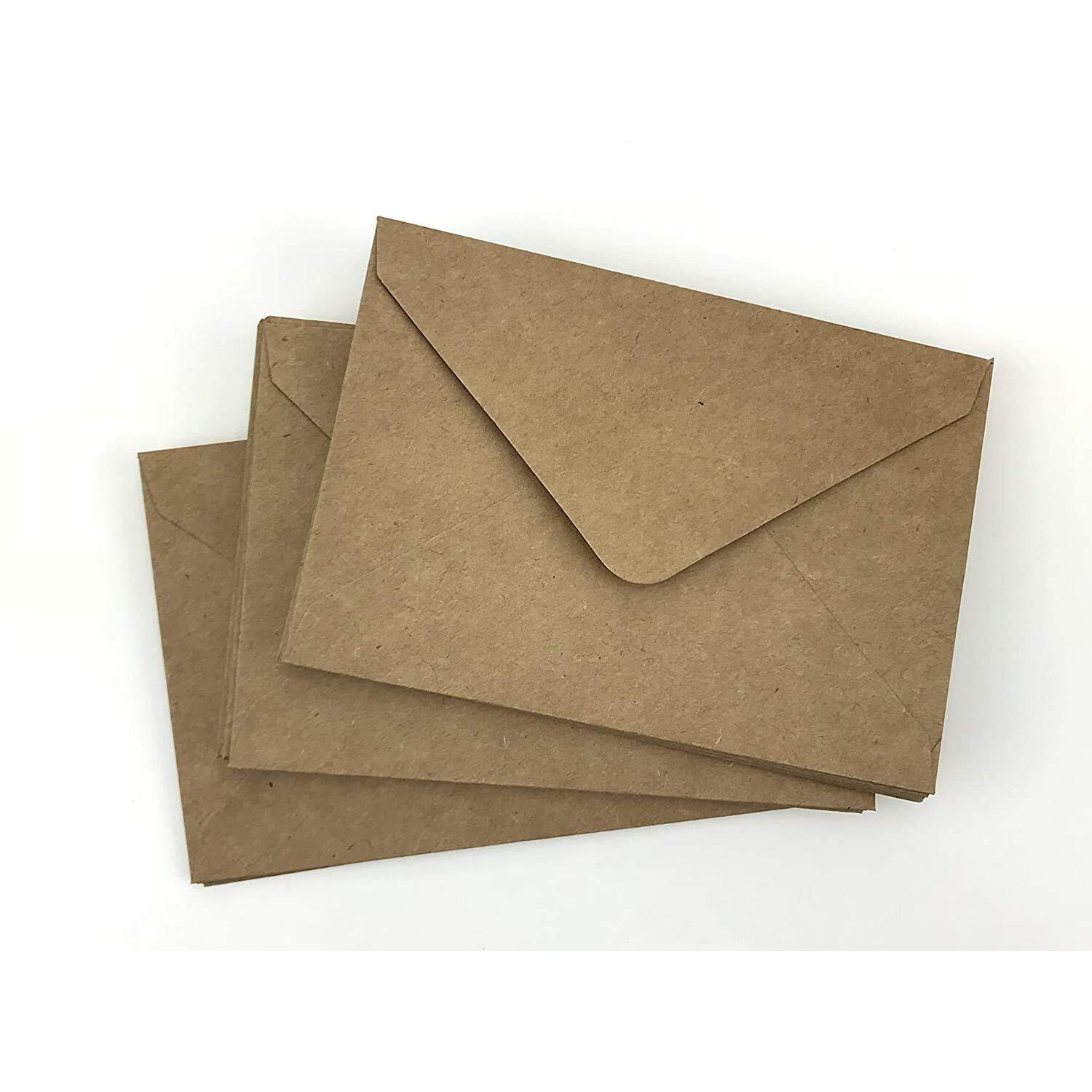 Accuprints Brown Envelopes Pack of 25 (5 x 7) inches | Unique design Texture Hand made Brown envelopes for wedding/party/office use/gift | Size 5 X 7 inches | Complimentary silver stickers for closur