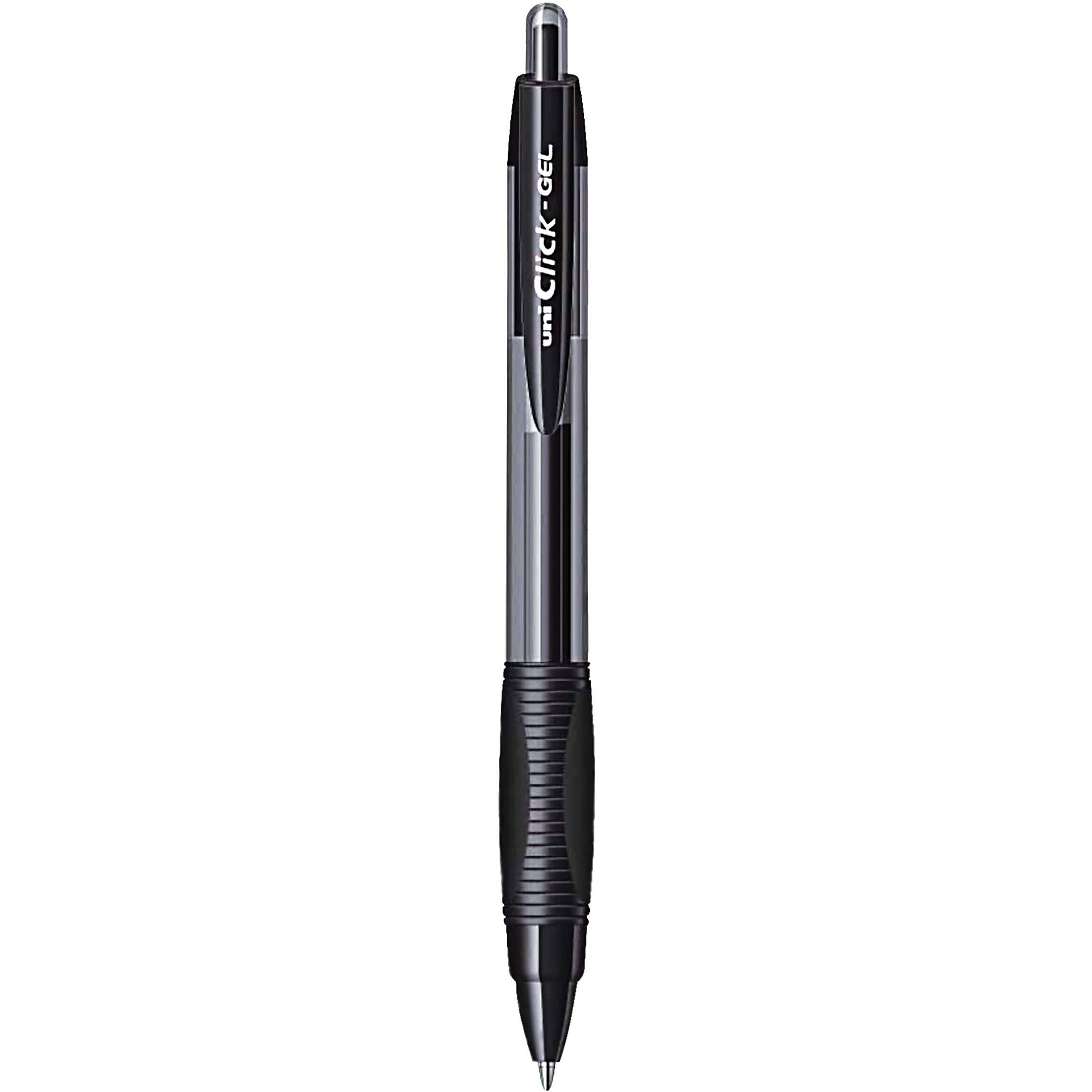 UNI-BALL Click Gel XSGR7 0.7mm Retractable Gel Pen | Black Ink, Pack of 6