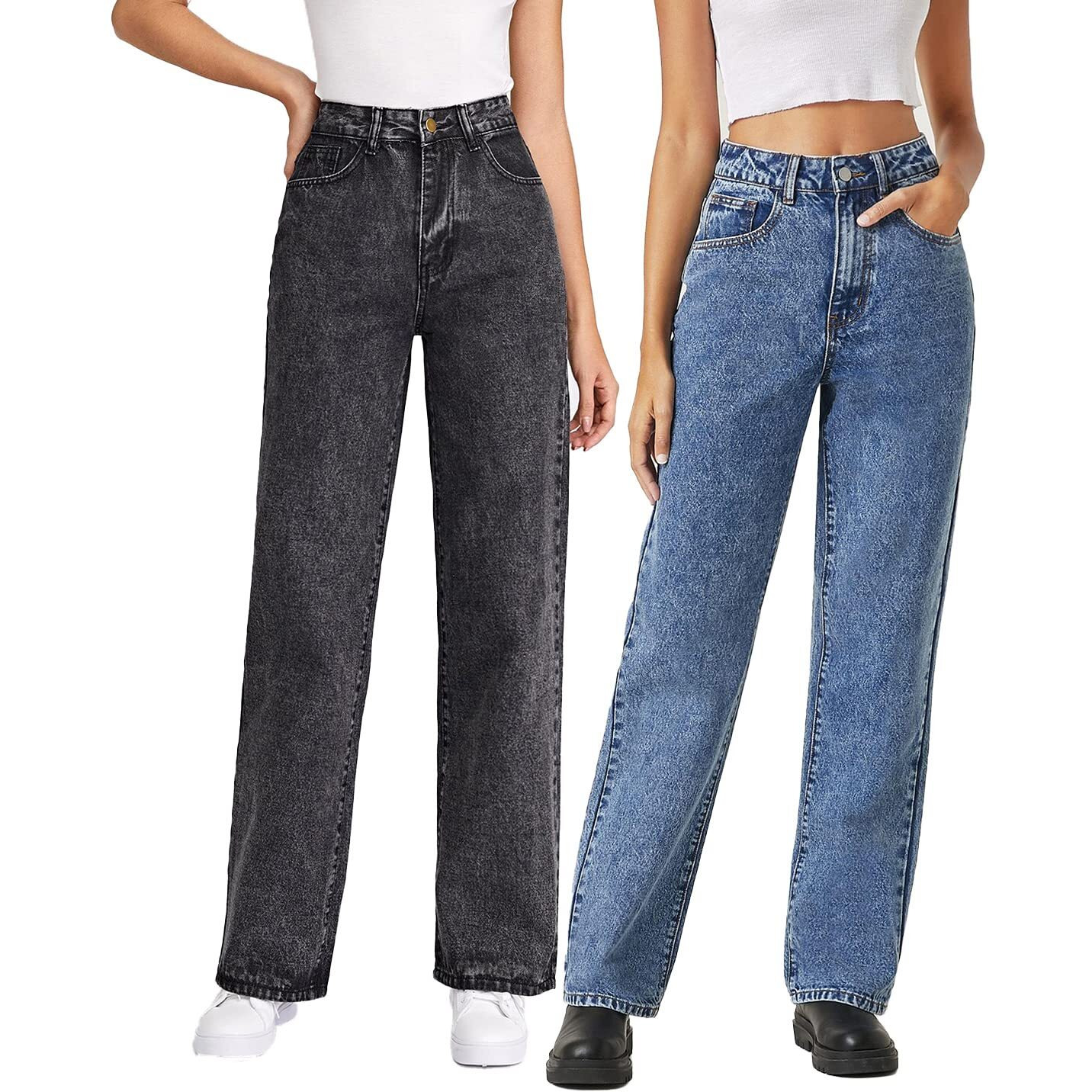 KOTTY Women Regular High Rise Multicolor Jeans (Pack of 2)