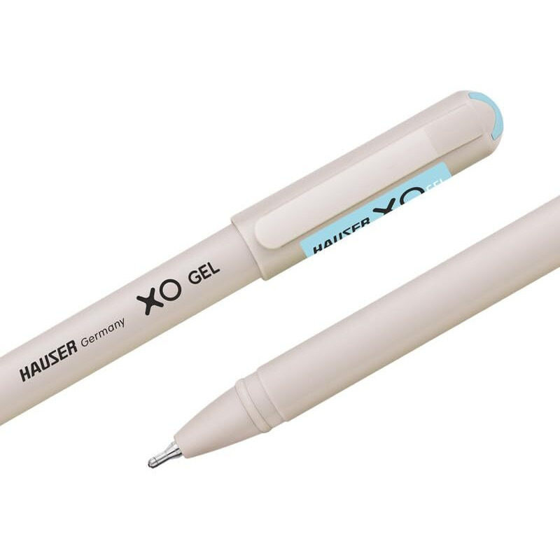 Hauser XO Gel Pen Wallet Pack | Sleek Body & Minimalistic Design With Matt Finish | Solid Body Type, Low Viscosity Ink | Ultra Durable Tip | Blue Ink, Pack of 10 Pens