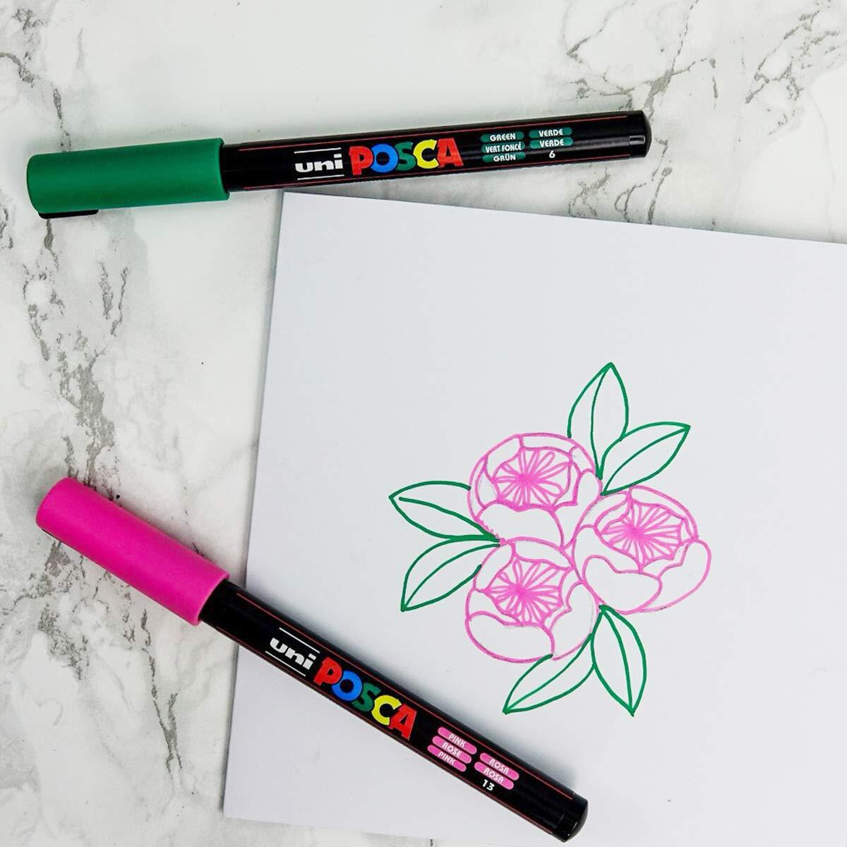 UNI-BALL Posca 1MR Markers (White Ink, Pack of 1)