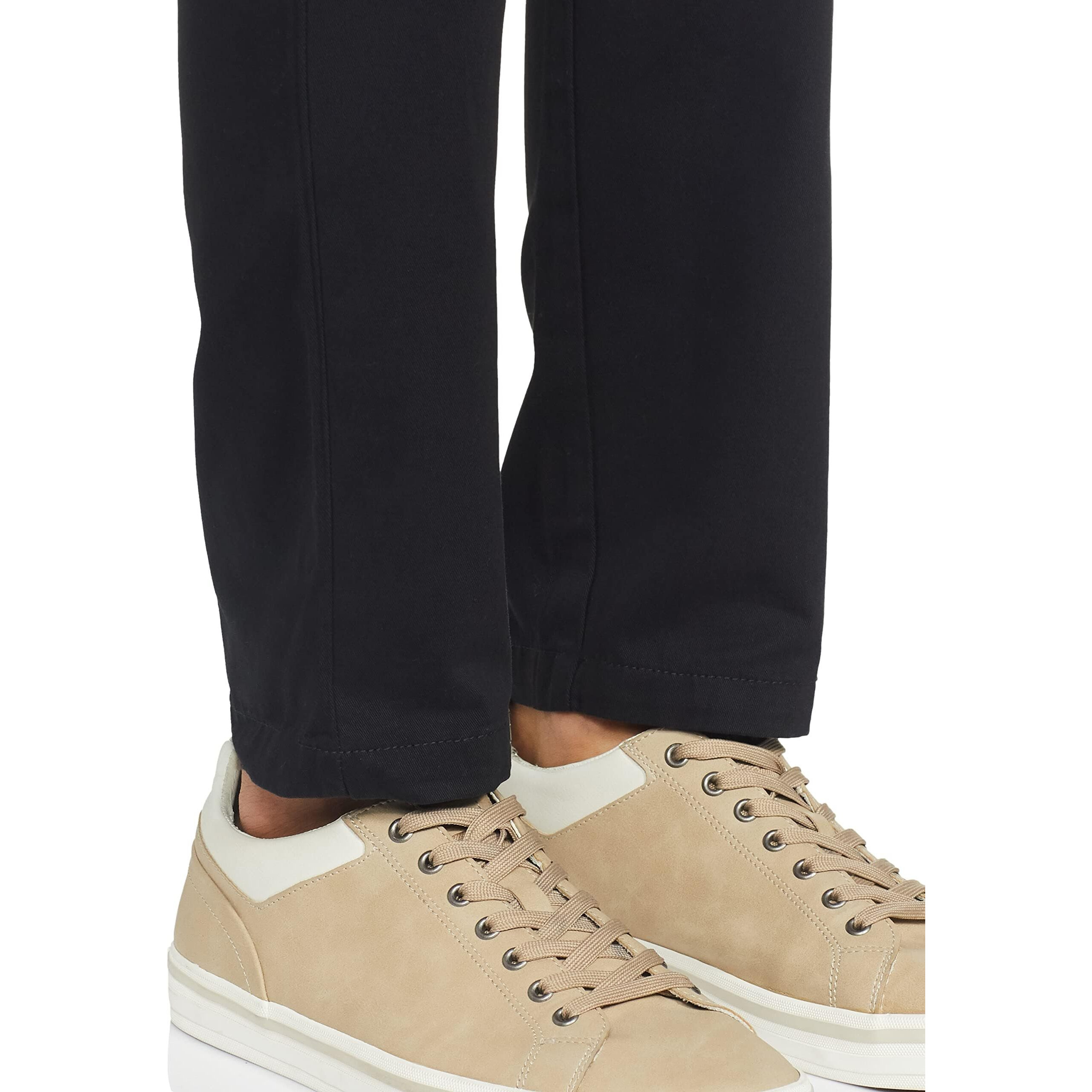 Amazon Brand - Symbol Men's Casual Cotton Pants | Chinos | Trousers (Regular Fit) (Black_40)