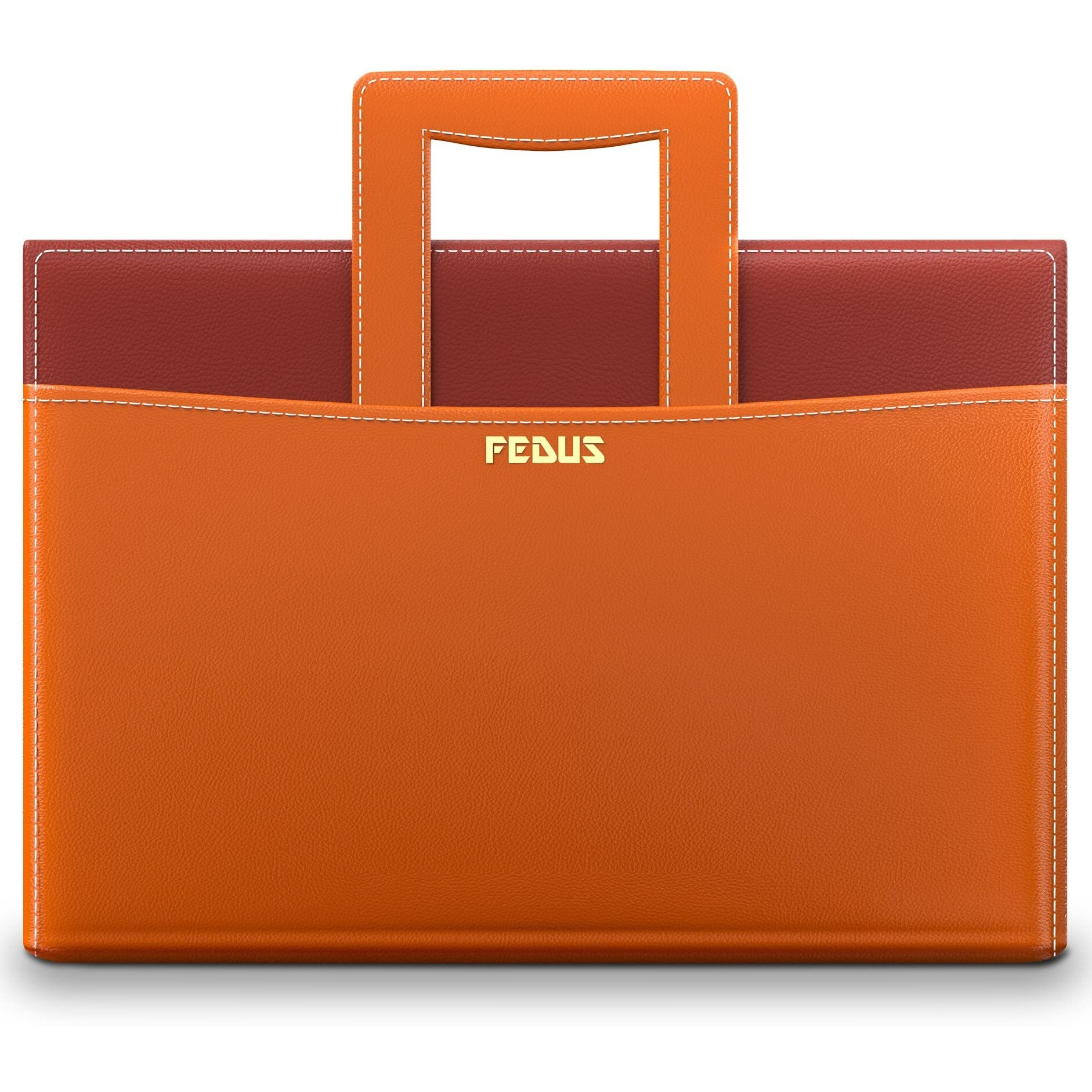 FEDUS Files for Documents 30 Leafs Foolscap Size (Bigger Than A4 Size) 4 Ring File with Hidden Handle Multipurpose Leatherette Portfolio Professional Executive Document File Folder for certificates