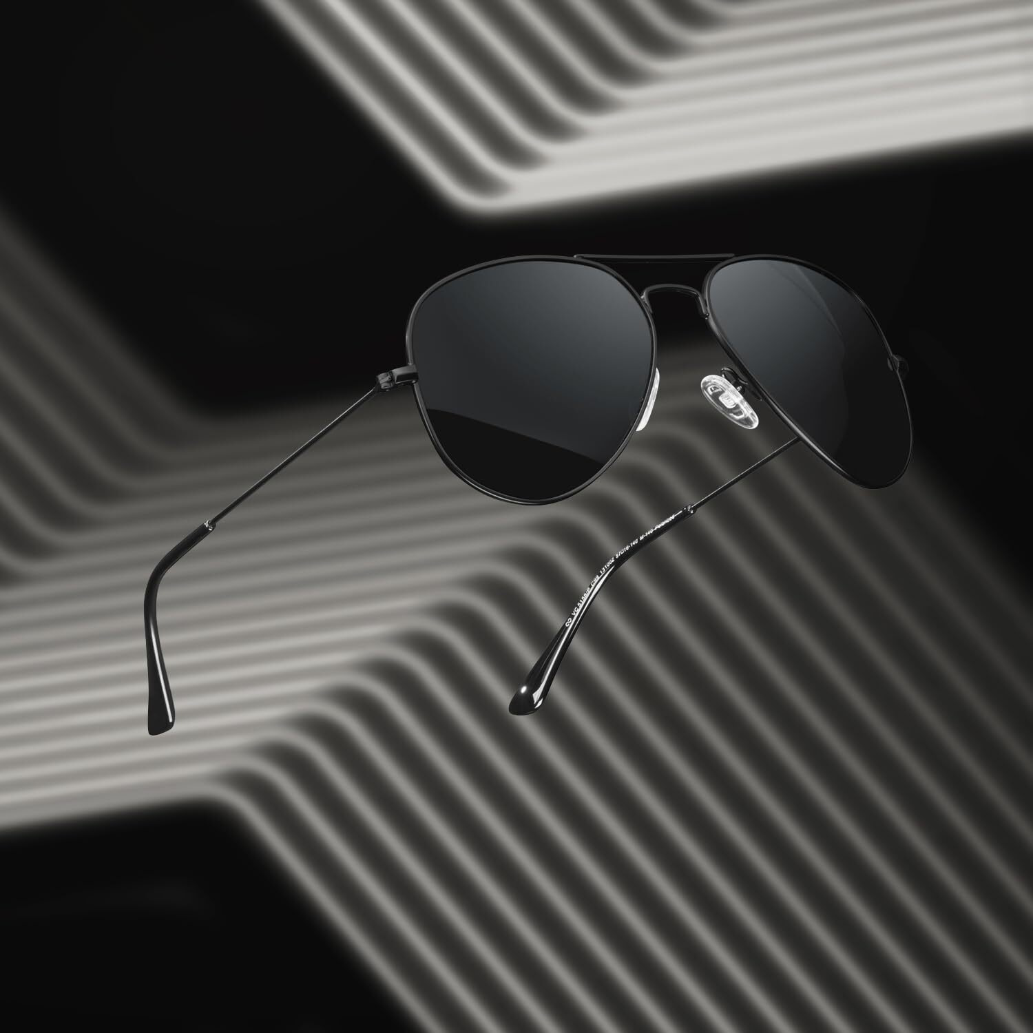 VINCENT CHASE EYEWEAR By Lenskart | Full Rim Aviator | Polarized and 100% UV Protected Sunglasses | Men & Women | Medium | VC 5158/P Black Frame/Grey Lens - Pack of 1
