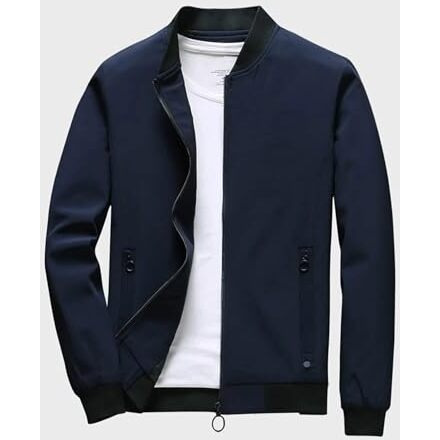 Lymio men jackets || bomber jacket for men || Lightweight Outwear Sportswear Polyester Standard Length Bomber Jacket (J-01-03) (M, Blue)