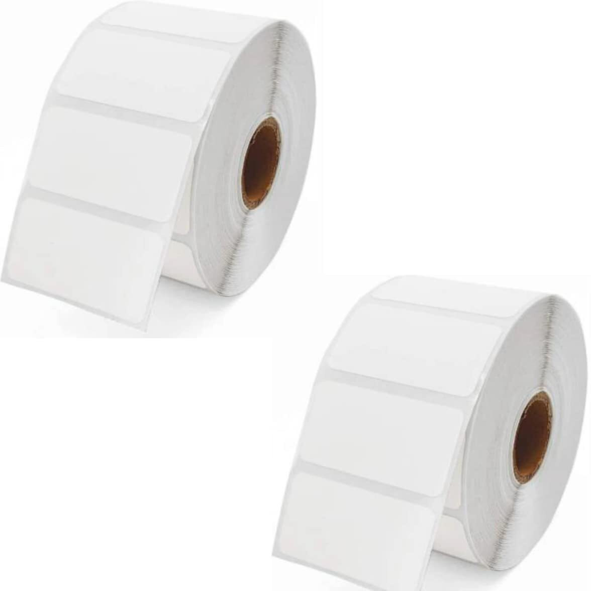 True-Ally 50x25 Thermal Sticker Label 2x1 inch (50mm x 25mm) Direct Thermal Barcode MRP Sticker Labels  400 Labels/Roll Designed for Small Thermal Printers (2 Rolls Per Pack (800 Labels))